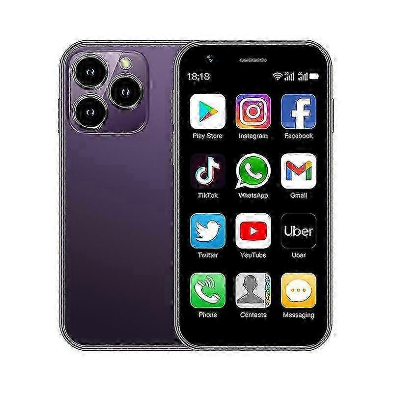 Mini Smartphone with 3.0 inch Display, Android 10.0, Quad Core, 2GB RAM, 16GB Storage, Dual SIM, Black