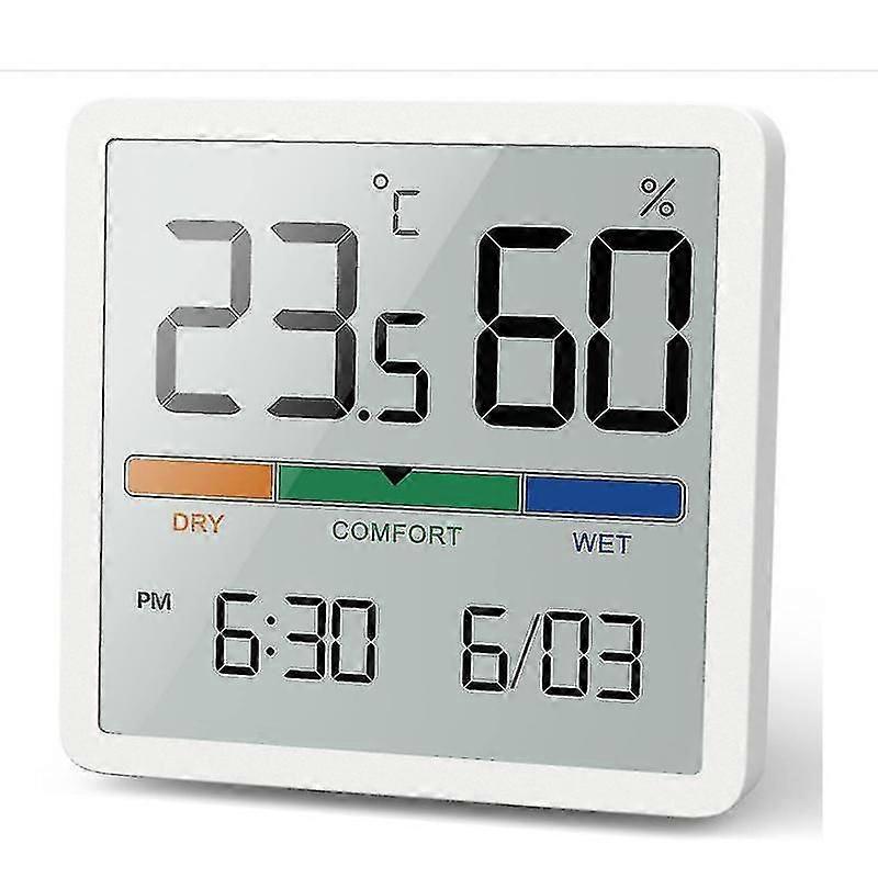 Hygrometer Indoor Thermometer, Desktop Digital Thermometer With Temperature And Humidity Monitor, Accurate Humidity Gauge