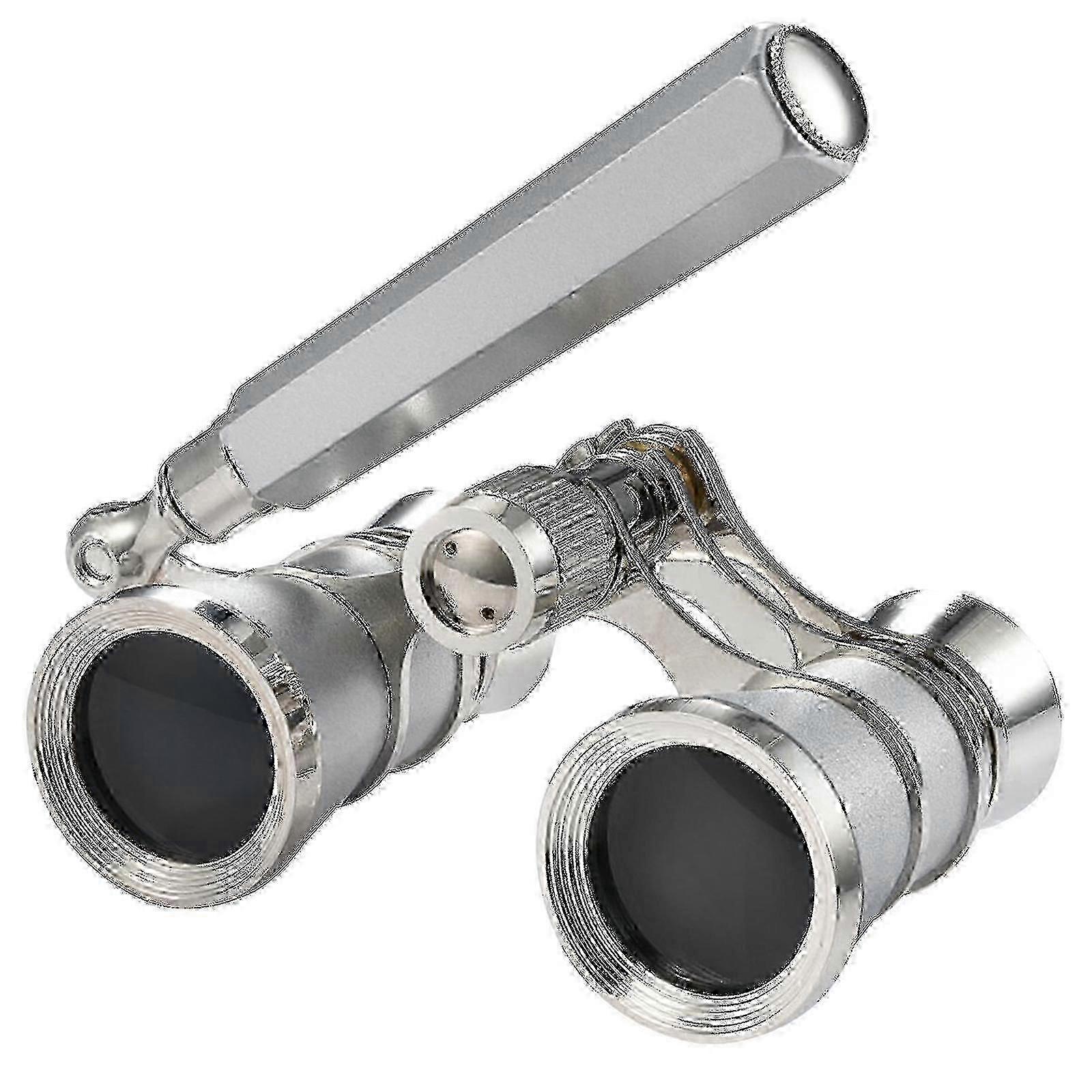 3x 25 Opera Glasses With Retractable Handle Theater Binoculars - JA
