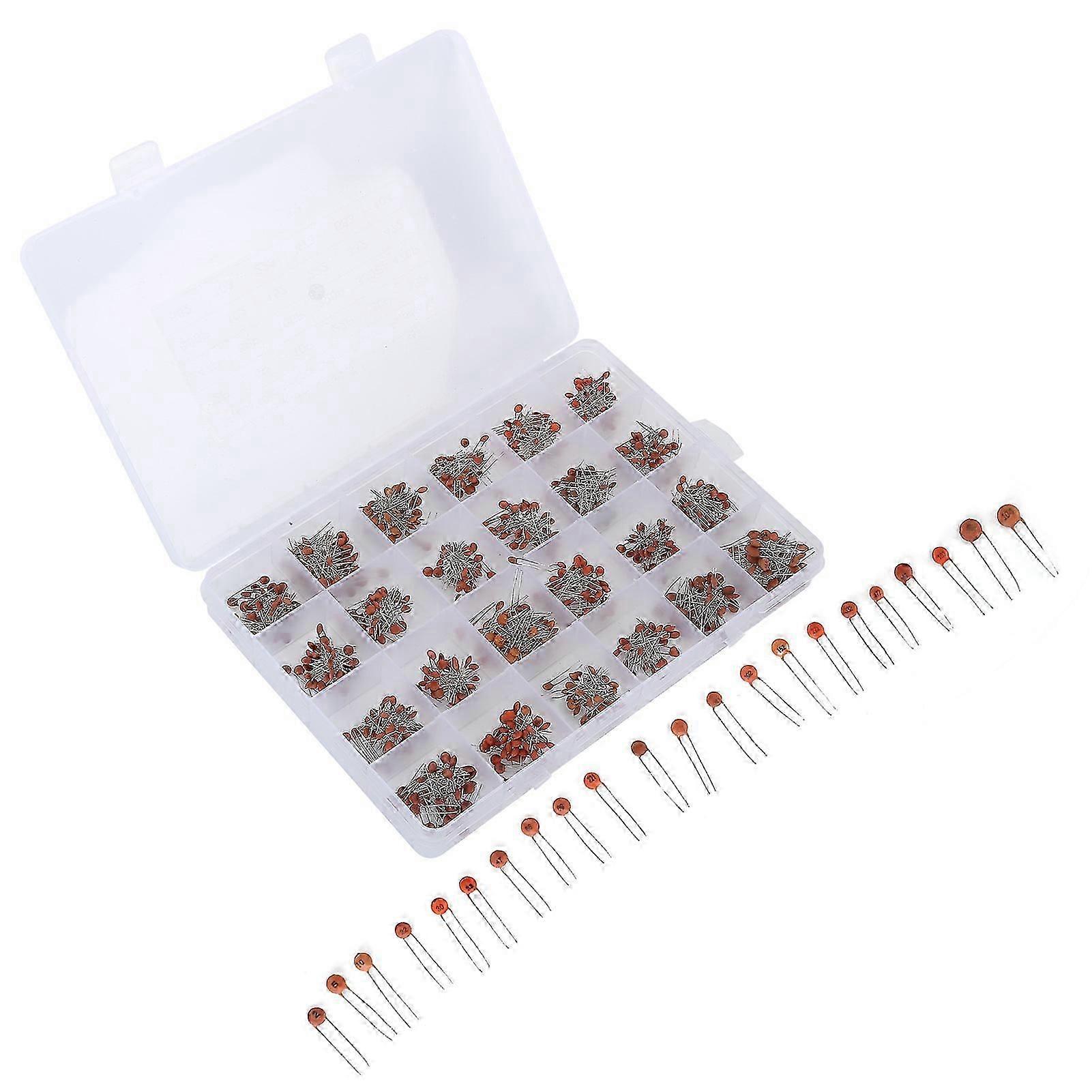 960Pcs Ceramic Capacitor MultiLayer Single Sheet Easy Carry WellCorrosive DIY Assortment 50V