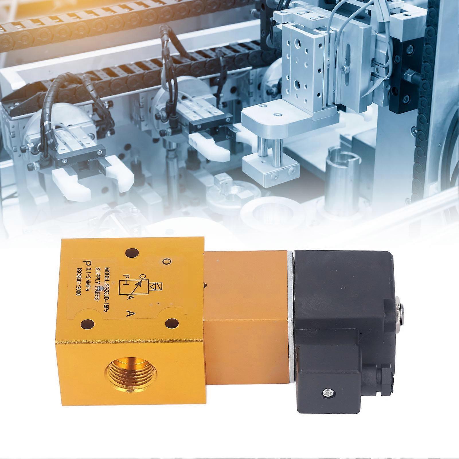 3 Way 2 Position Solenoid Valve G1/2in Outer Guide High Pressure Cut Off Directional Solenoid Valve for Production AC220V 