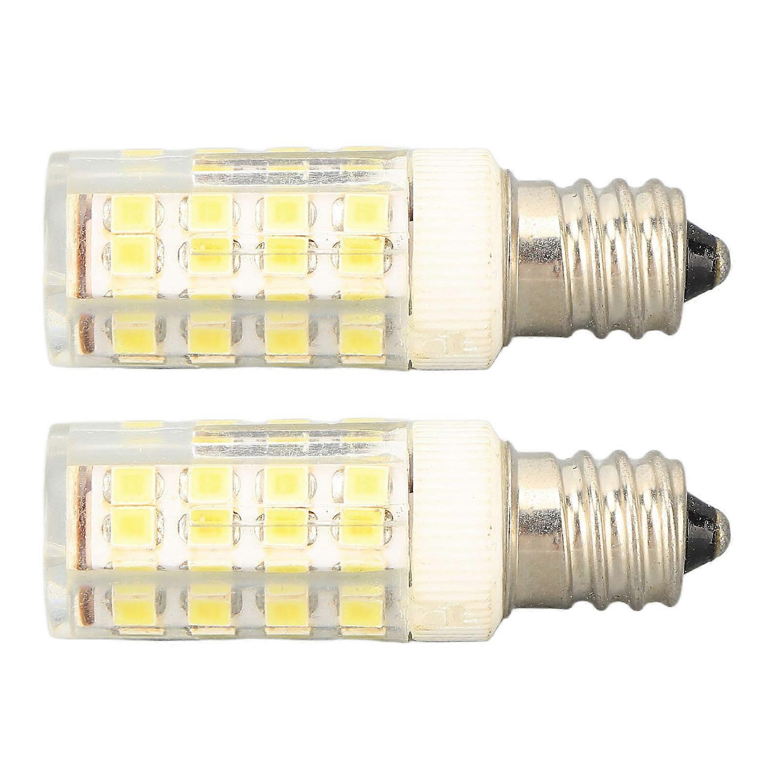 2PCS E12 Dimmable LED Bulb PC 52LEDs 100‑130V LED Candelabra Bulb for Ceiling Fan Light Salt Lamp