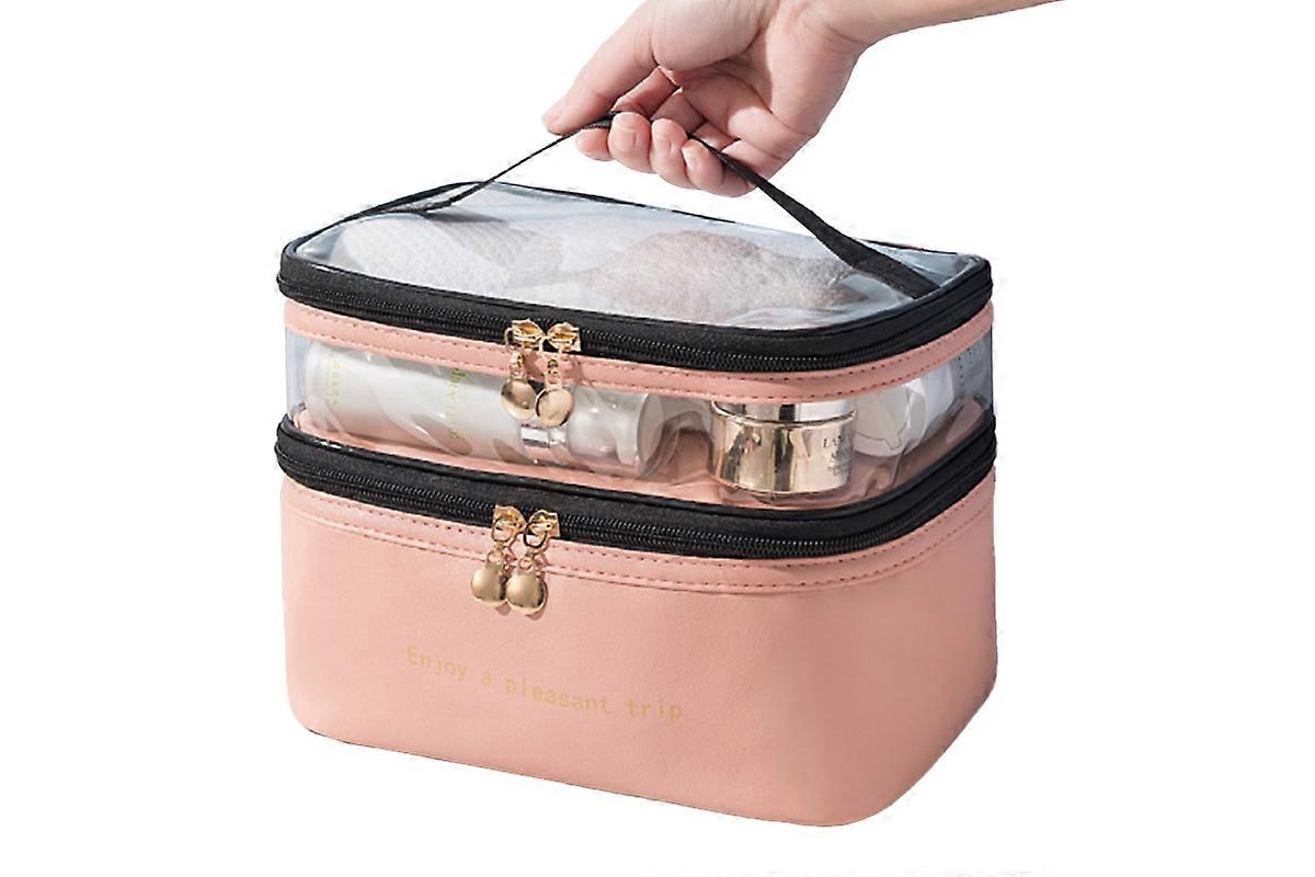 Double Layer Portable Makeup Bag Organizer for Travel