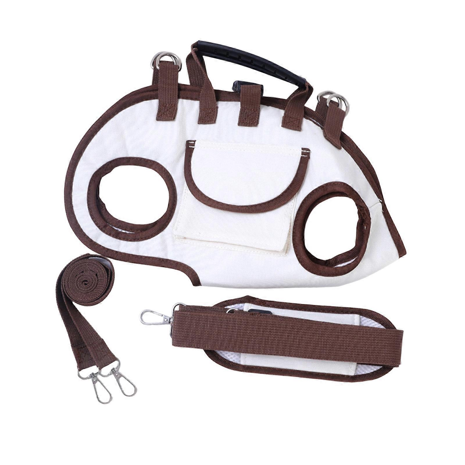 Ventilation Pet Shipper Thin Shoulder Bag Simple Substance Dense Plan Outdoor Tasks White  S