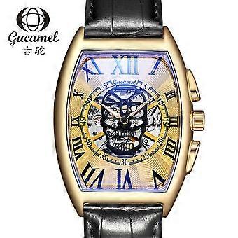 Ancient camel new style wine barrel type European and American men's skull hollow fully automatic mechanical watch men's watch foreign YZDX0