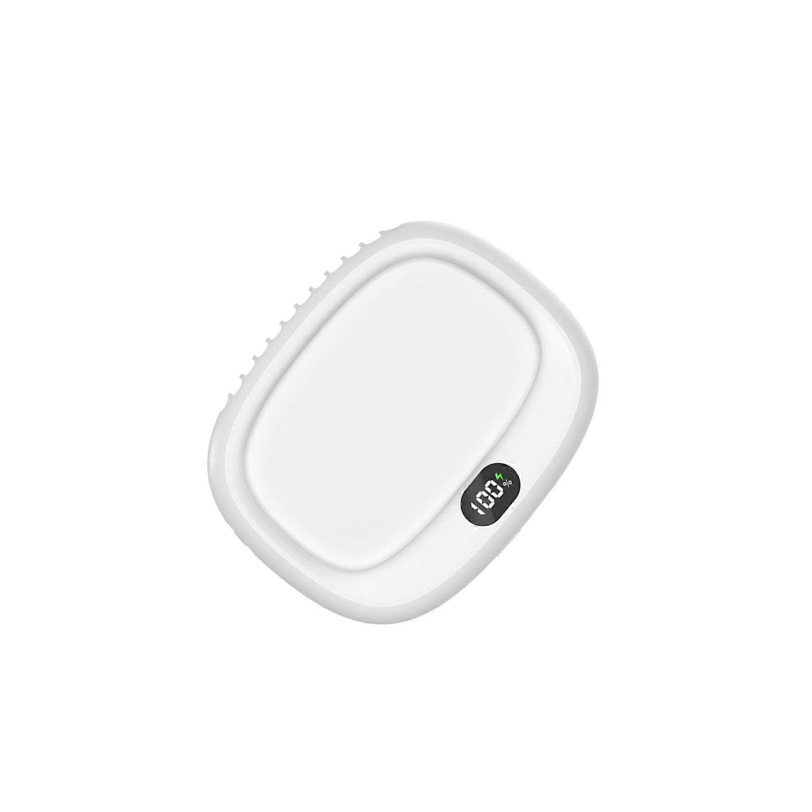 Small USB Rechargeable Fan Waist Fan Small Travel Fan Cooling Fan ABS Texture for Commuting Exercising or Relaxing  White