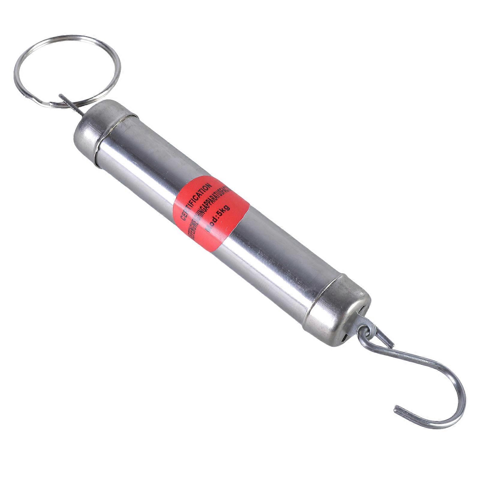 Practical Convenient Spring Balance Cylinder Scale Dynamometer With Hanging Hook For Outdoor Activity & Market Shopping Multicolor