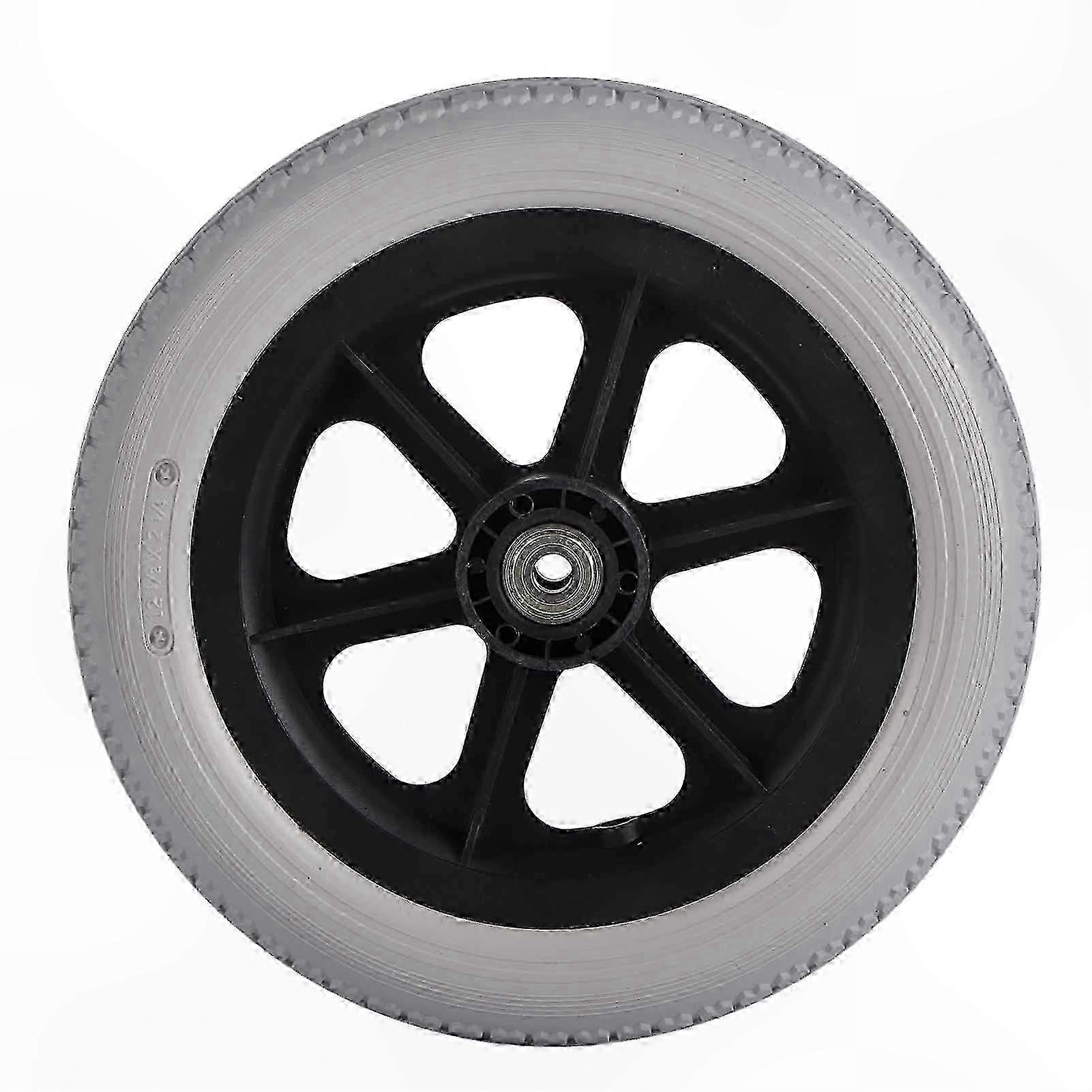 12in Wheelchair Rear Wheel Solid Polyurethane Tire, Antiskid Grey Replacement 30cm