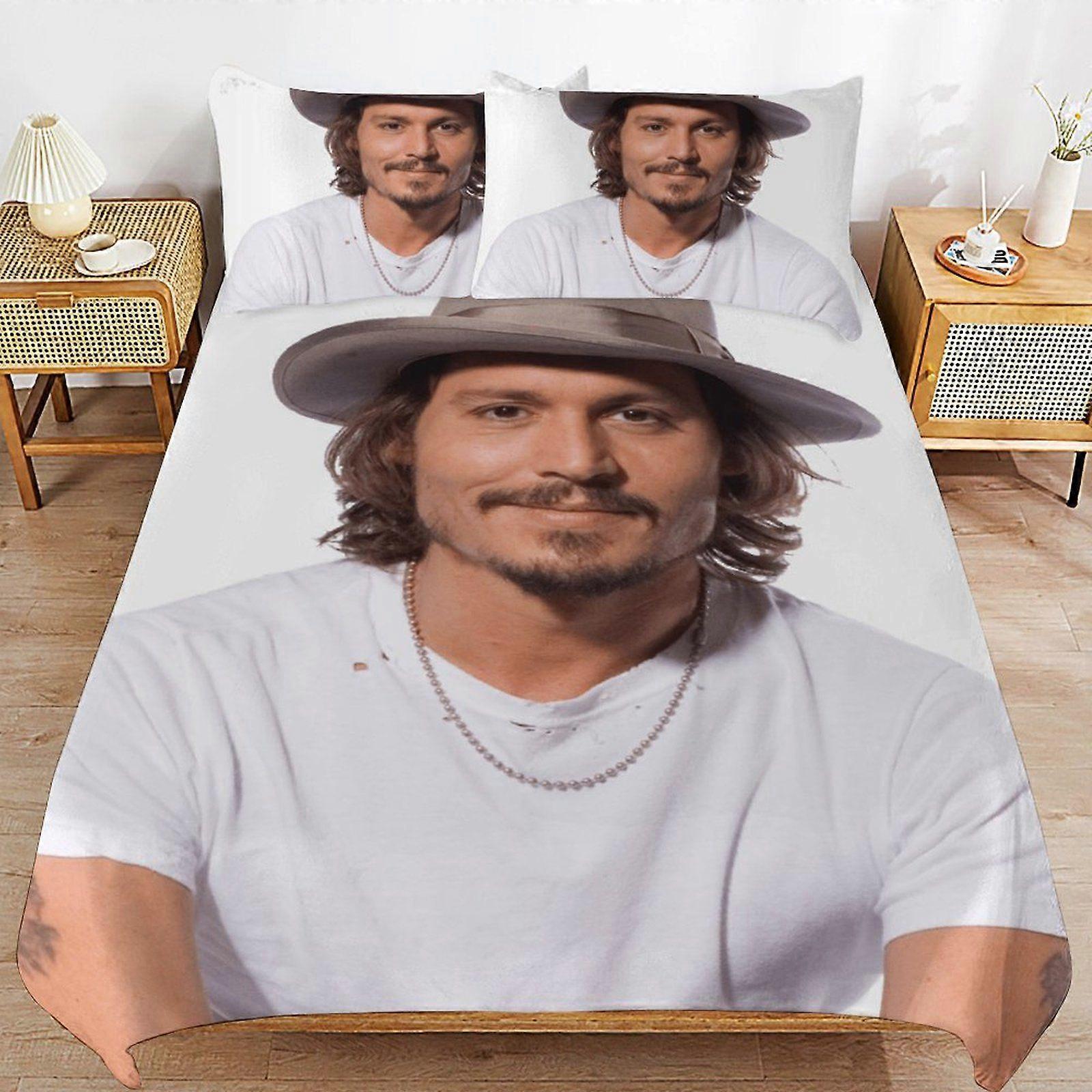 u341 Johnny Depp Gentle Handling Long Use Finish Smooth Zipper Function Duvet Cover Sets Comfortable Sleep n341