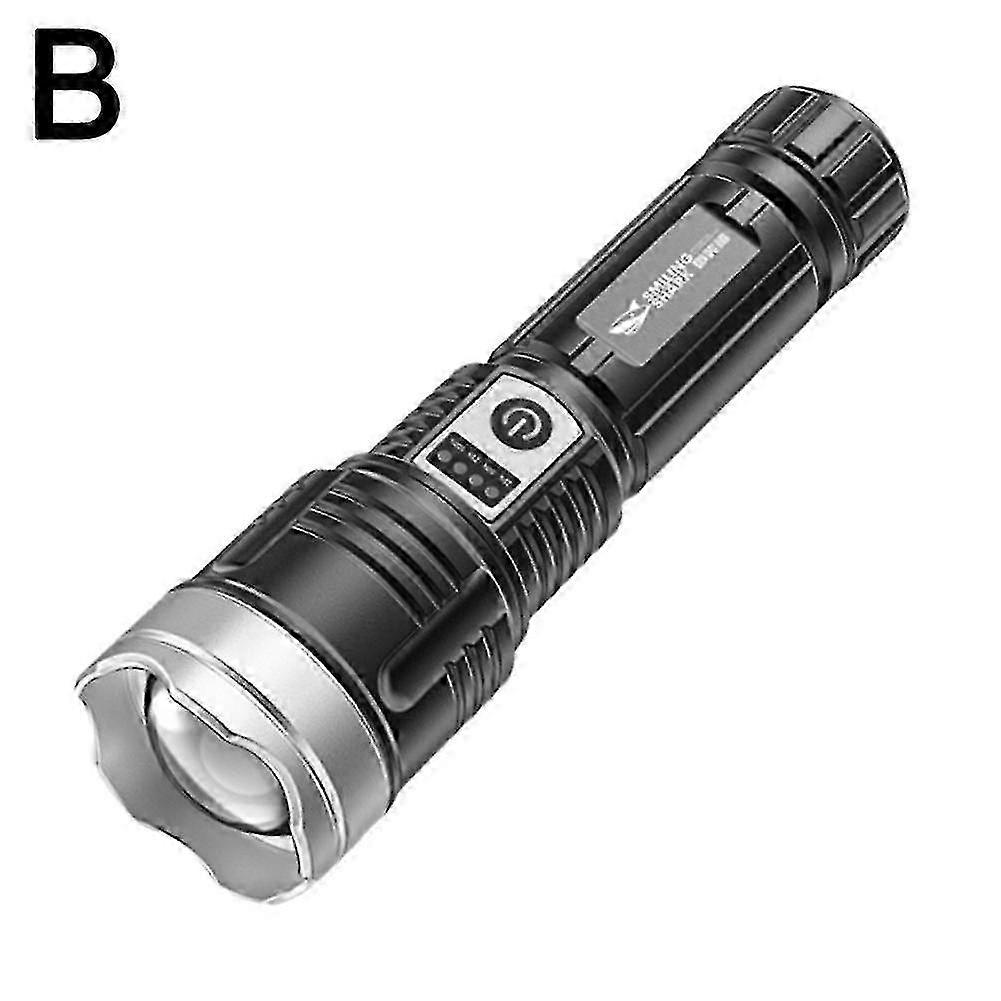 LED Super Bright Flashlight Portable Zoomable Tactical Digital Displayable