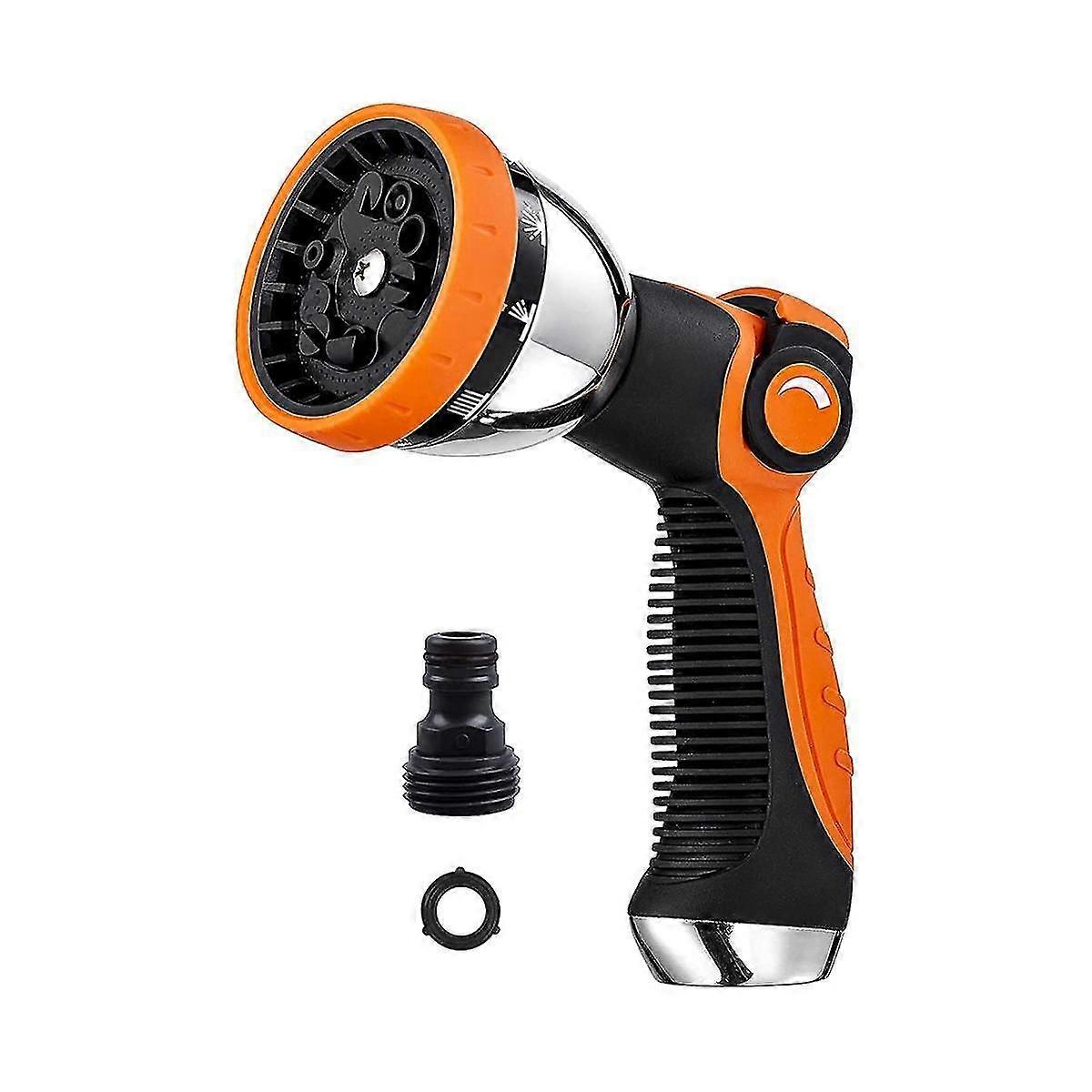 Garden Hose Nozzle Spray Nozzle,10 Hose Metal Duty Watering Patterns Thumb Control On Off Valve Wat