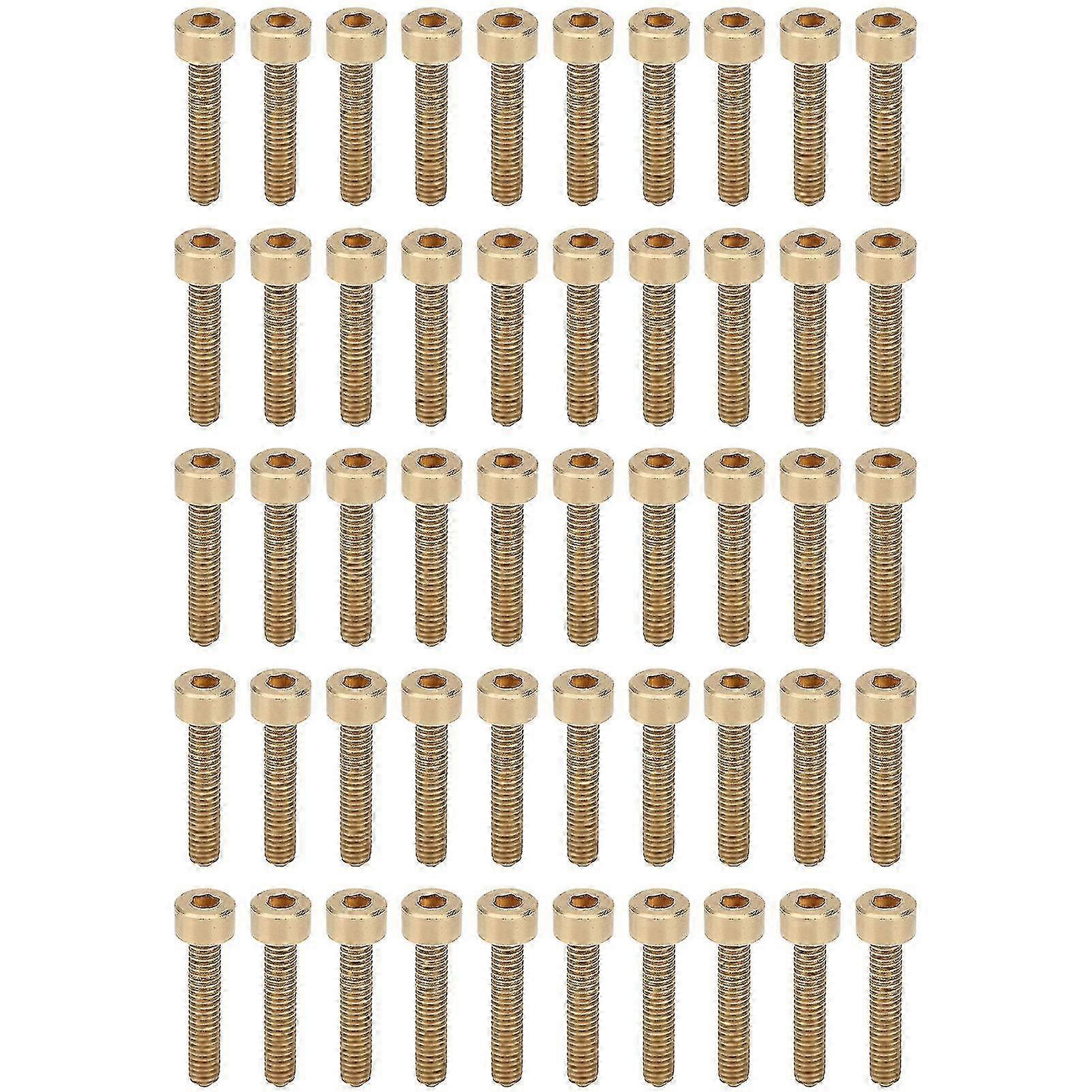 50Pcs Cap Hex Socket Screw Copper Fastener Hardware Tools Industrial Supplies M4M4x20