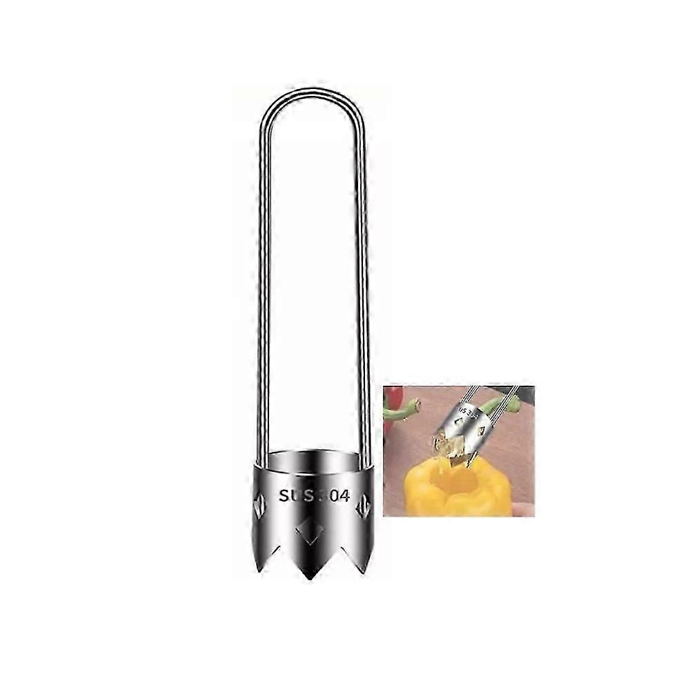 Fruit Corer Tool, Fruit and Vegetable Corer Tool, Stainless Steel Pepper Corer
