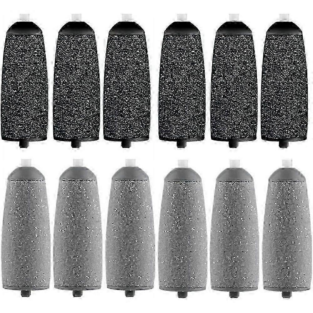 12 Pack Replacement Rollers for Flawless Pedi, Replacement Head Replacements Compatible with Finish Touch Flawless Pedi Electronic Tool Files, 6 Extra