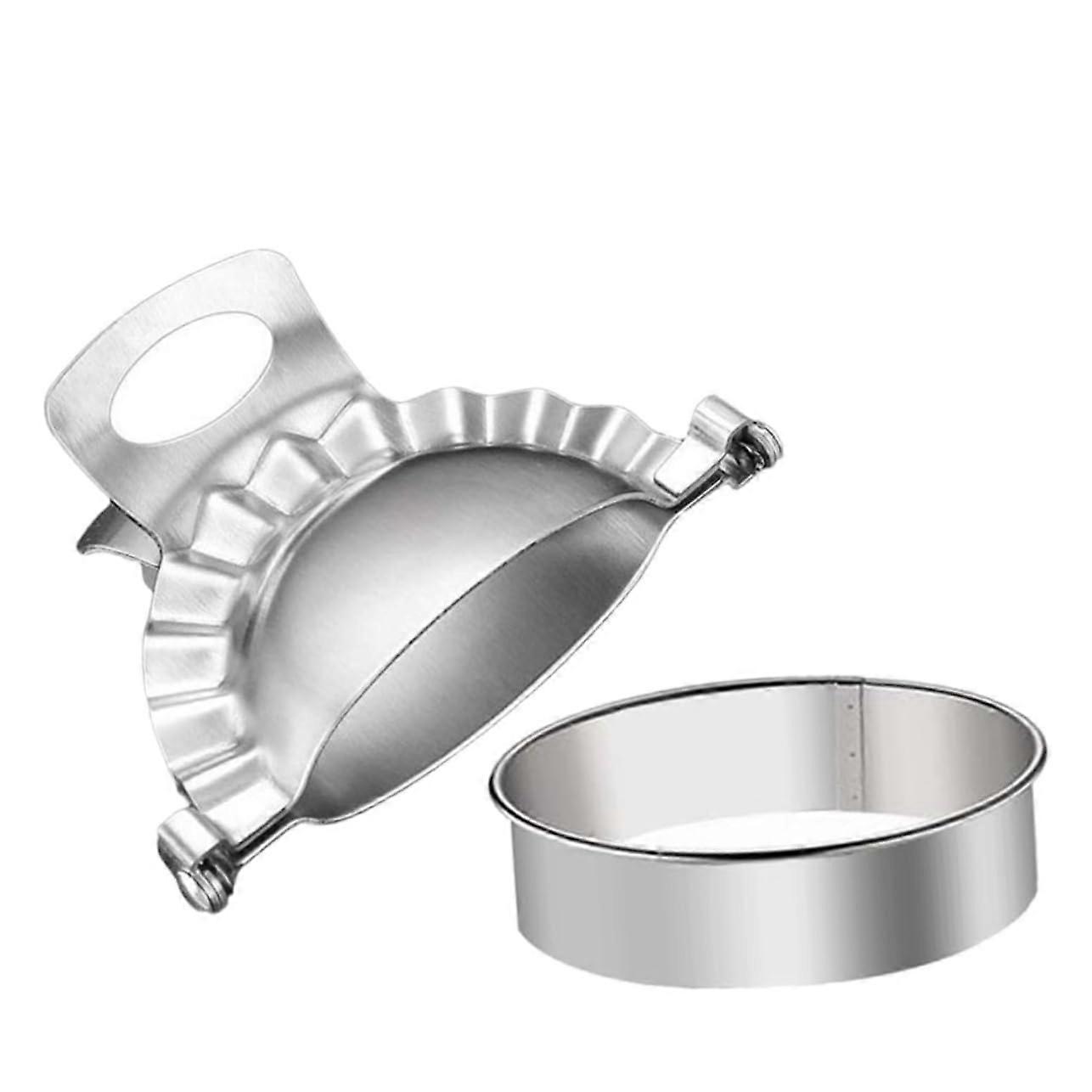 Dumpling Wrapper Tool Stainless Steel 2Piece Dumpling Molds Kitchen Pastry Wrapping Cutter For Home Cooking