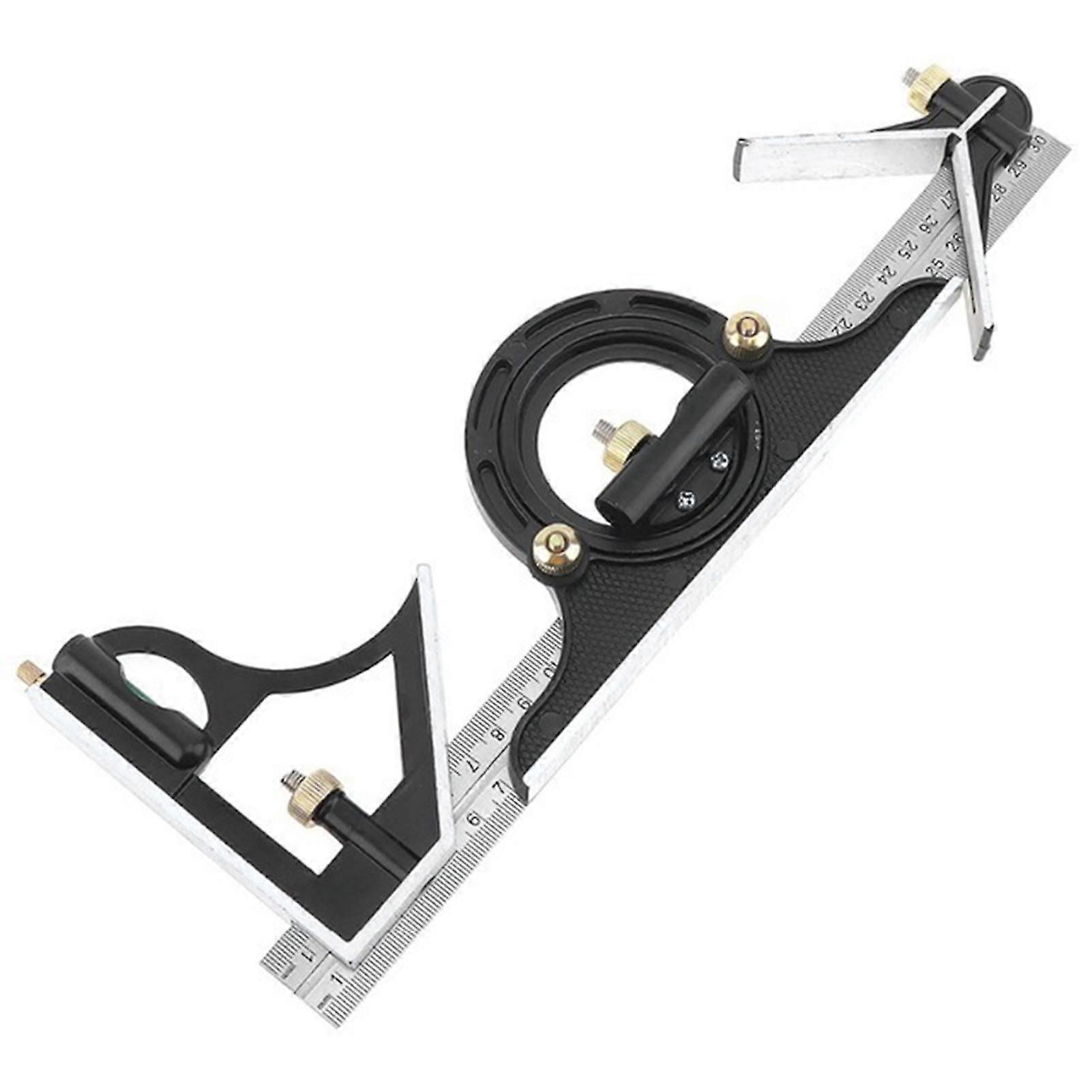 Square Angle Ruler Protractor Measuring Angle Tool Measuring Tools1set-silver