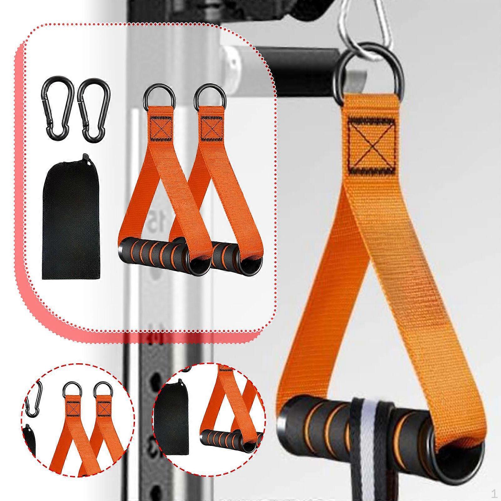 2 Pieces Exercise Handles Grip Attachments Anti Slip Working Out for Cable Machine Pulleys