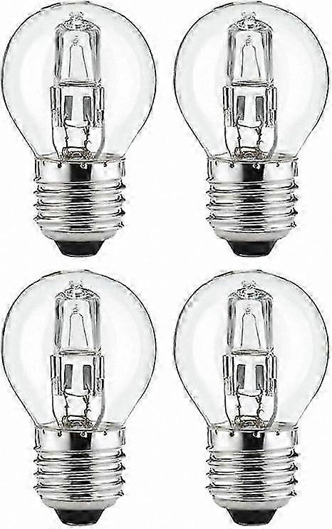 4-Pack 28W (Equivalent to 40W) Halogen Clear Globe Bulb, E27 Screw Base, Warm White Light, Dimmable Functionality
