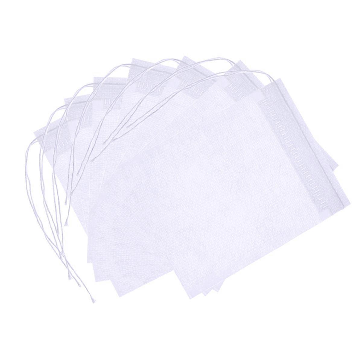 Drawstring Tea Filter Bags Empty Bag for Loose Leaf Tea 100Pcs White