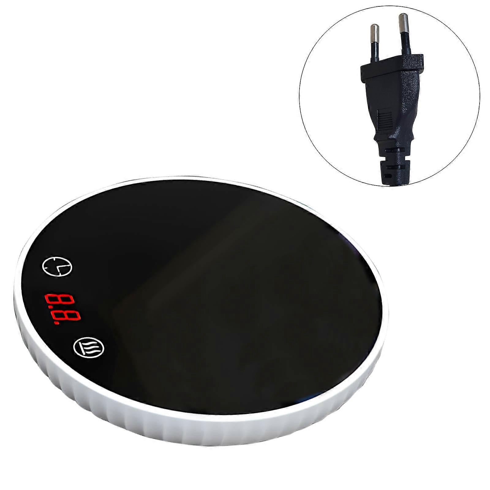 Dense Drink Temperature Manager With Morning Programmable Clock Spatter Proof Face Works With Multiple Cup Varieties  White