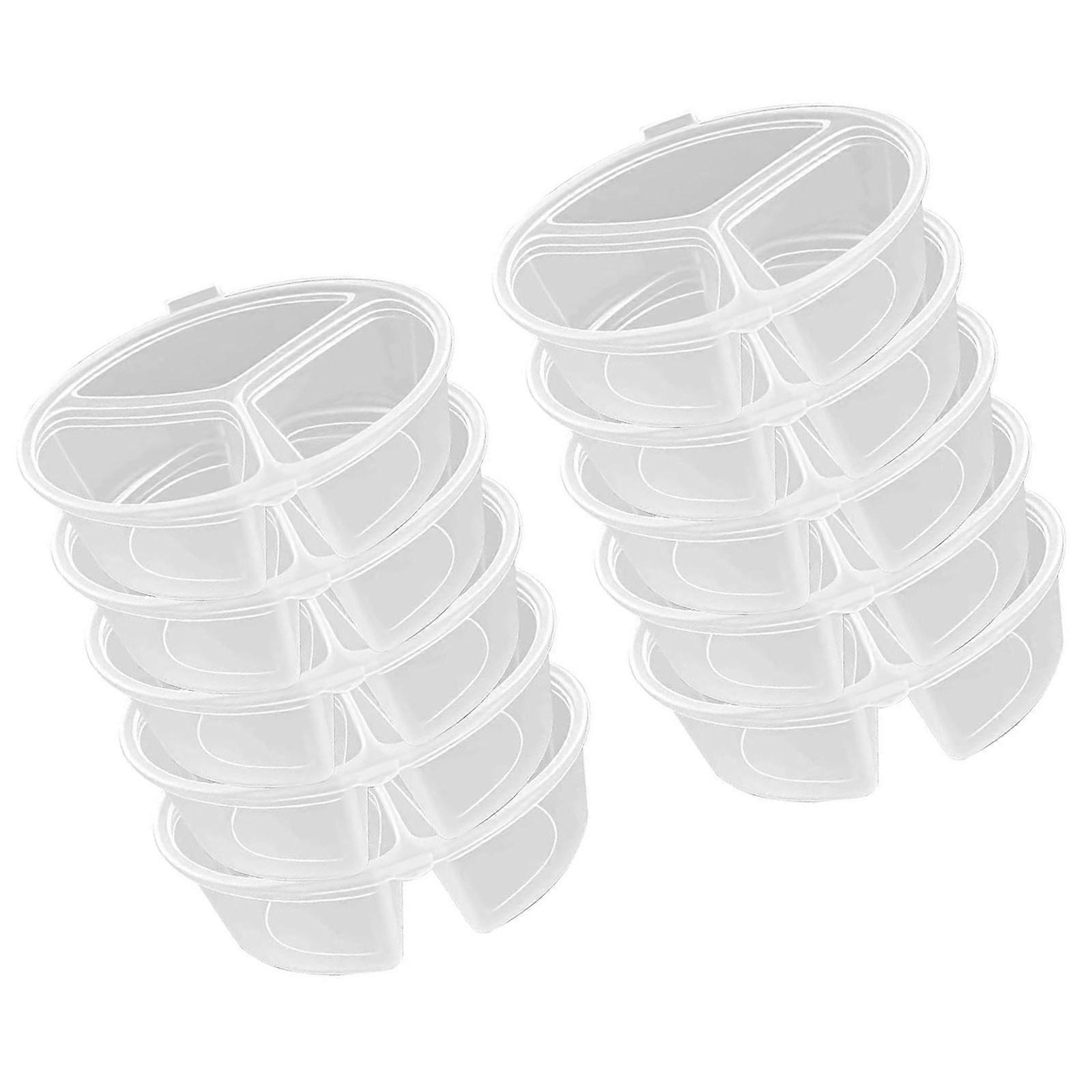 Round 3 Compartment Containers Spill Proof Lid for Sauces Dressings Takeout Event Quick Cleanup Multicolor