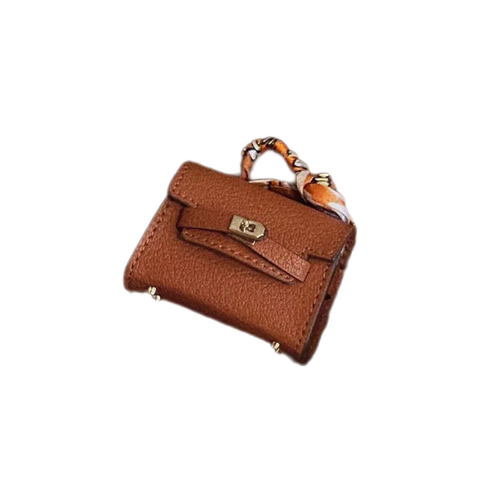 Lightweight Super Fiber Leather Keyring Storage Pouch For Earphones Organiser With Portable Keychain Attachment Multicolor