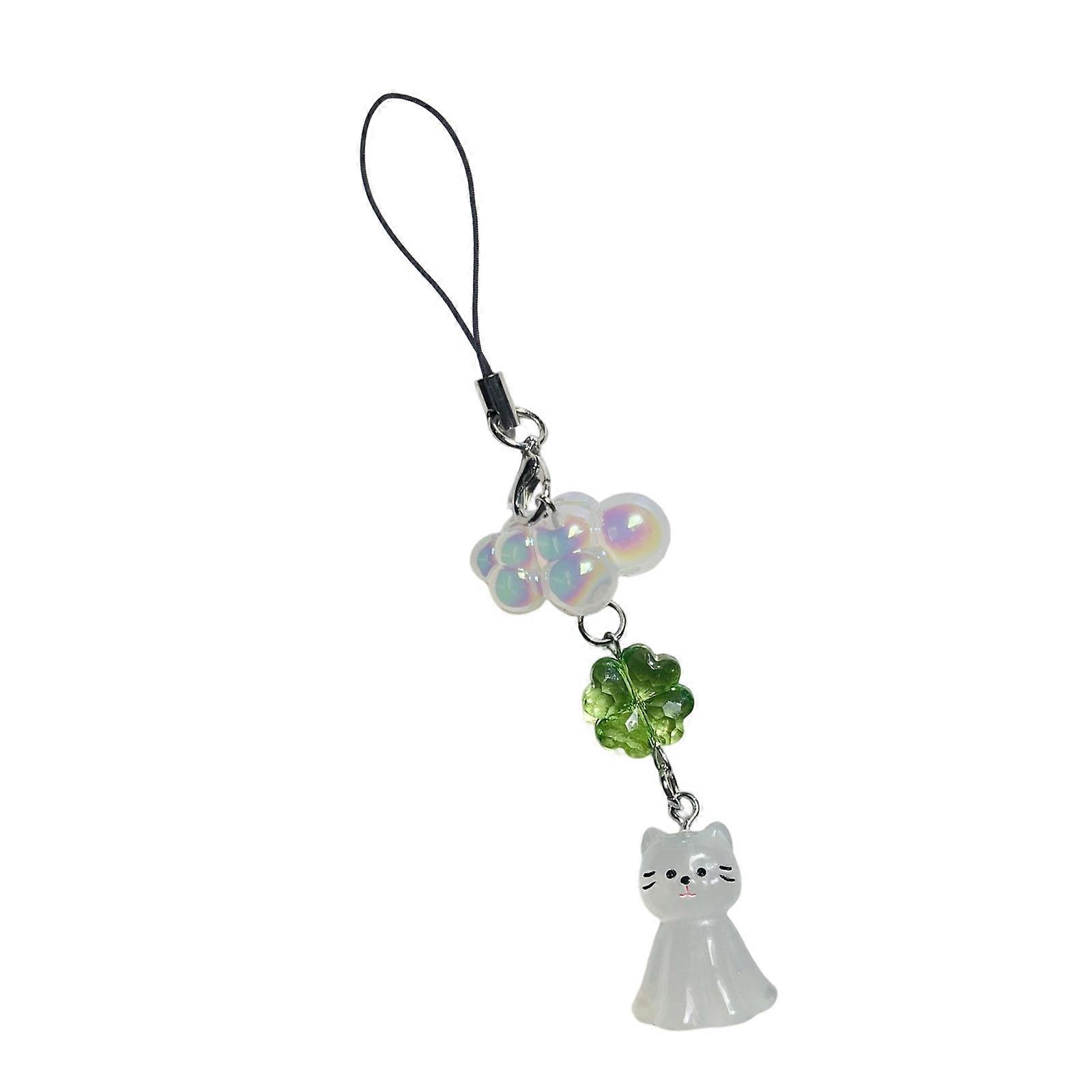Adorable Cat Shaped Cloud Pattern Phone Lanyard Crafted From Soft Acrylic For Keys Backpacks Everyday Carry Essential Multicolor