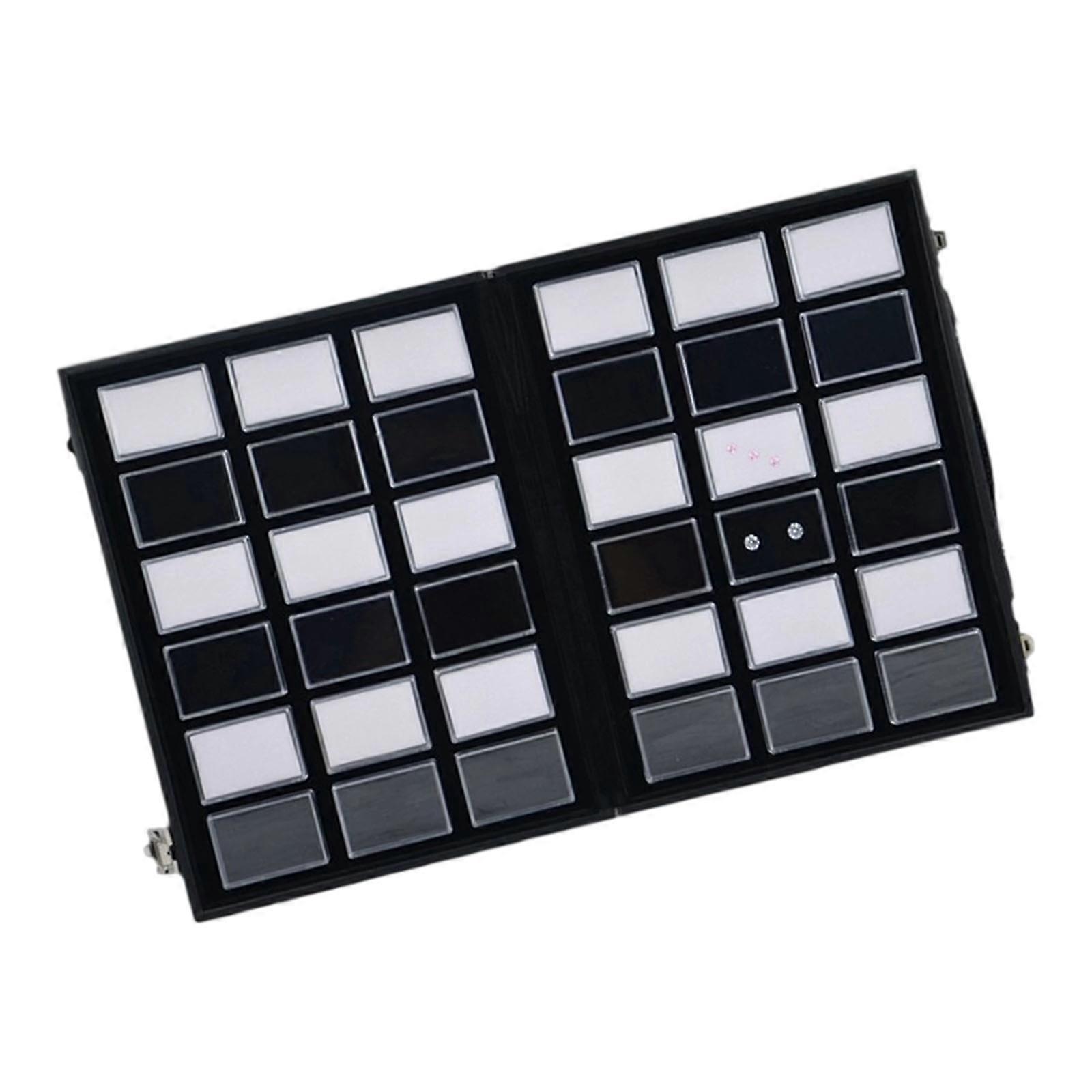 Multifuntional Crystal Display Box with Leather Handle Suitable for Professional Jewelry Presentation and Safekeeping Multicolor