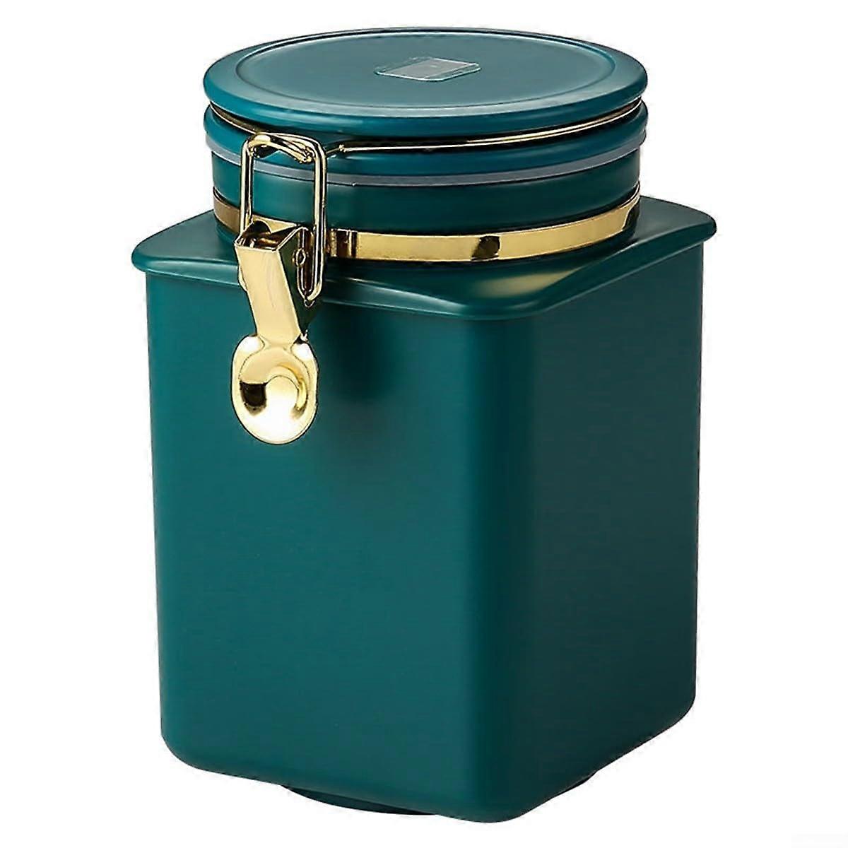 Airtight Coffee Canister with Secure Seal for Beans, Grounds, Cereal and Dry Goods, Stackable Blue