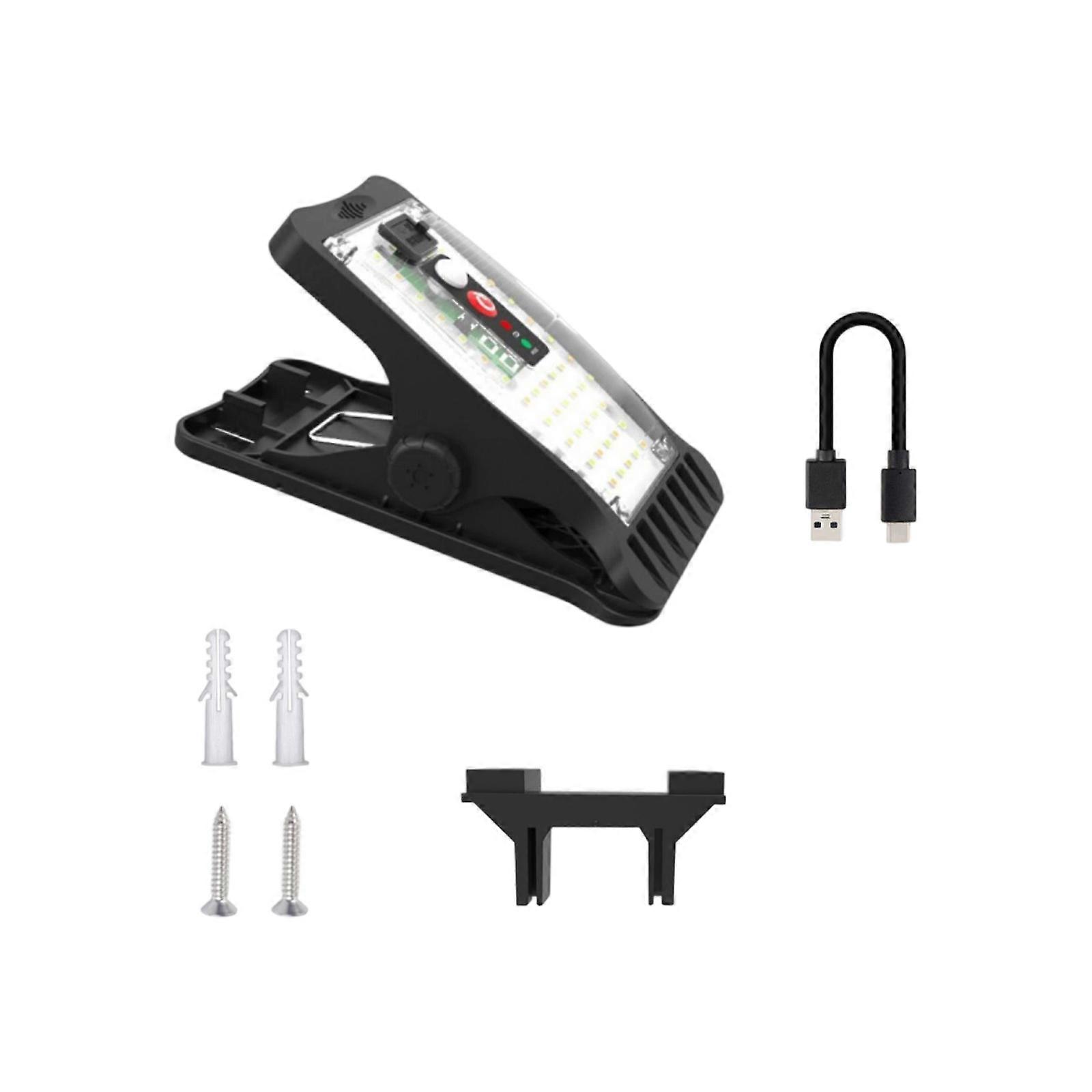 Clip On Solar Motion Lights With USB Charging LED Courtyard Garden Light Body Sensor Wall Light Lighting Enduring Multicolor