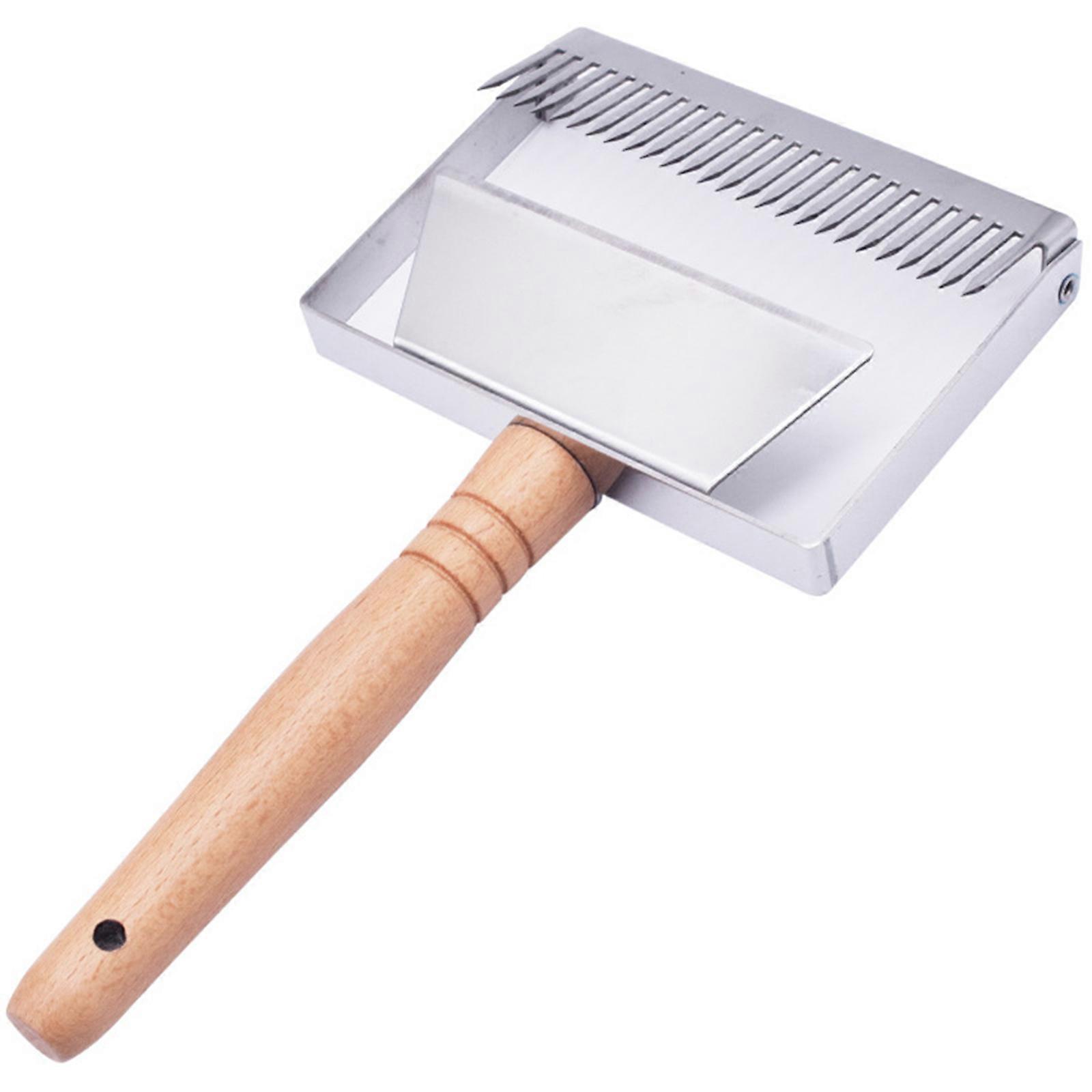 Wooden Handle Cutter Uncapping Scraper Shovel Propolis Scraper Uncapping Fork Beekeeping Equipment Multicolor