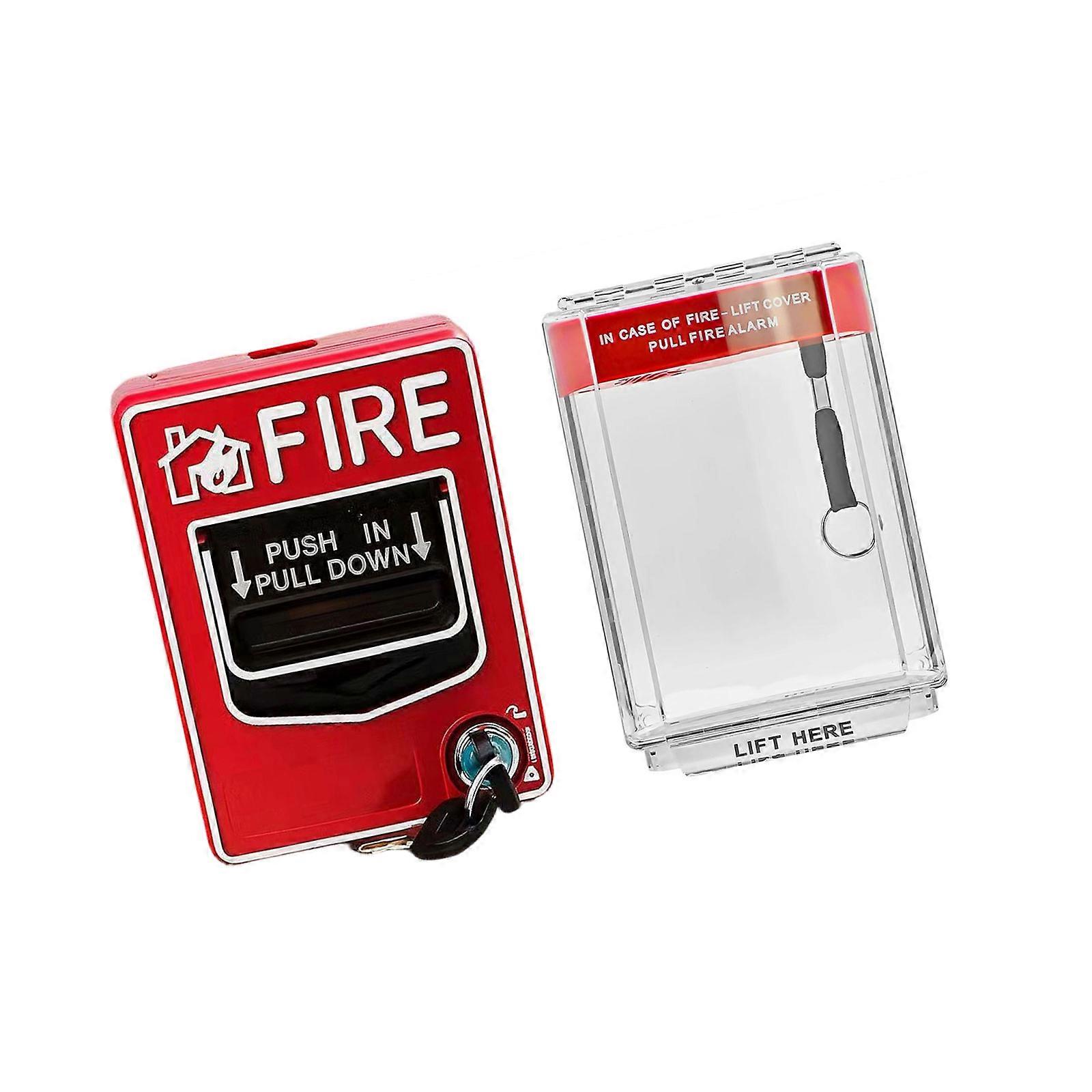 Fire Alarm Button Set High Temperature Resistance Manual Call Point Fire Alarm System Emergency Alarm Easy Installation Multicolor