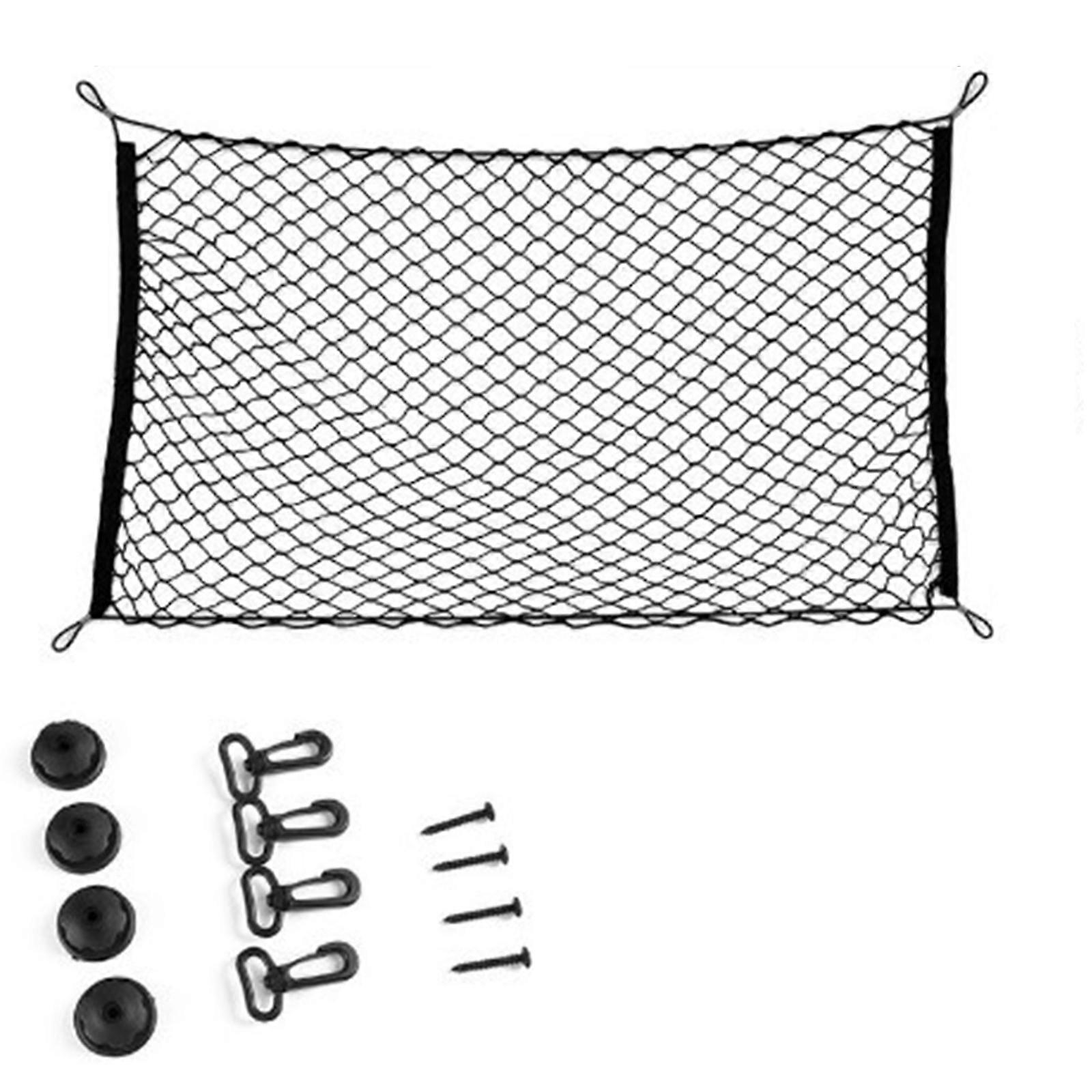 Car Rear Trunk Cargo Net Strong Load Bearing Mesh Car Storage Organizers Large Capacity Space Saving Car Net Storage Multicolor