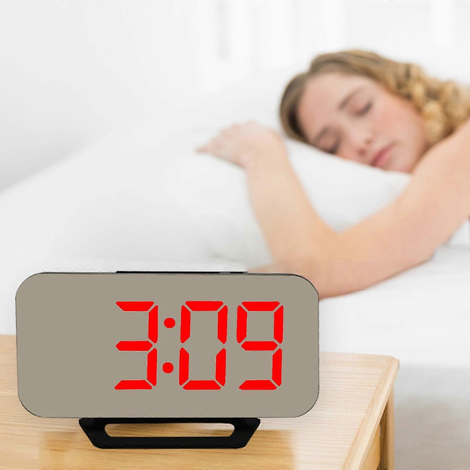 Cyber Monday Deals 2024: Viflosae LED Digital Clock Mirror with USB Charging, Calendar & Alarm - Compatible with Electronics