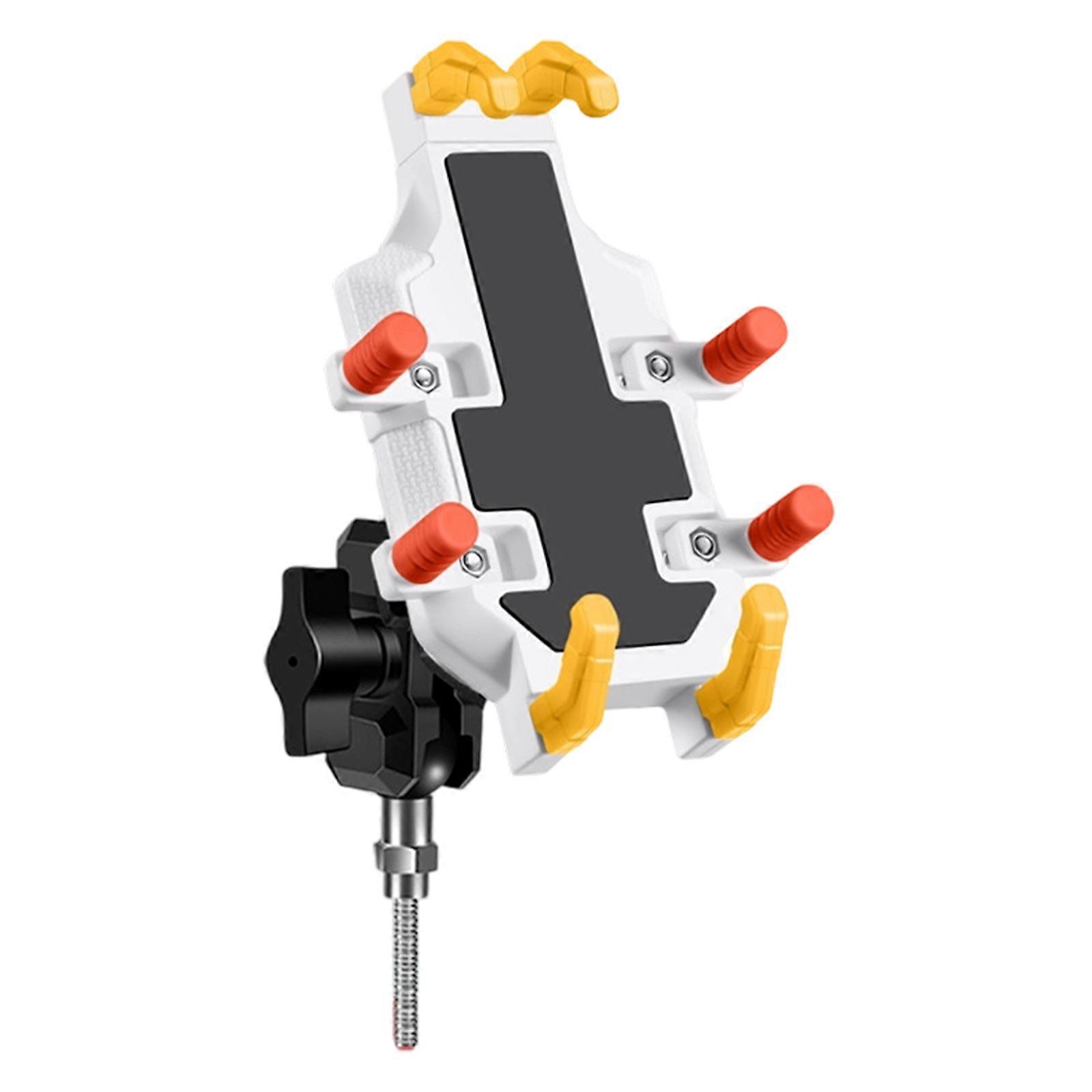 Motorcycle Handlebar Phone Mount Quick Install Adjustable Angle Durability Hybrided Materials Cycling Accessory Multicolor