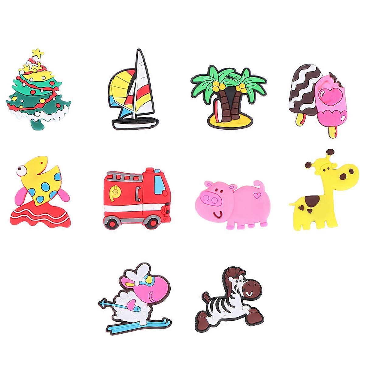 10pcs Refrigerator Sticker Magnetic Sticker Fridge Decor (Assorted Pattern)