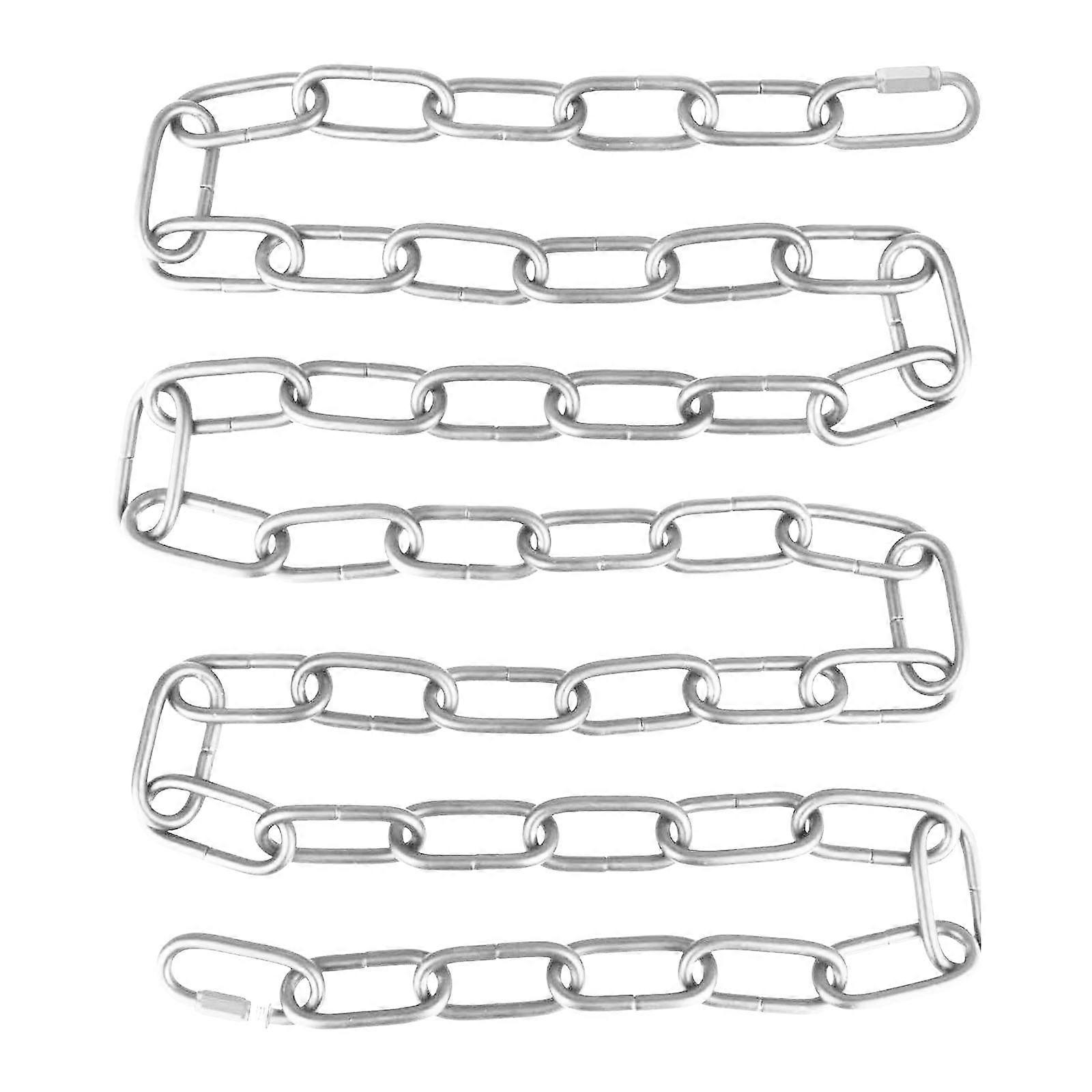 Industrial Light Fixture Chain Replacement 6 Feet Lighting Hanging Chain with Connection Locks For Light Fixture  Silver