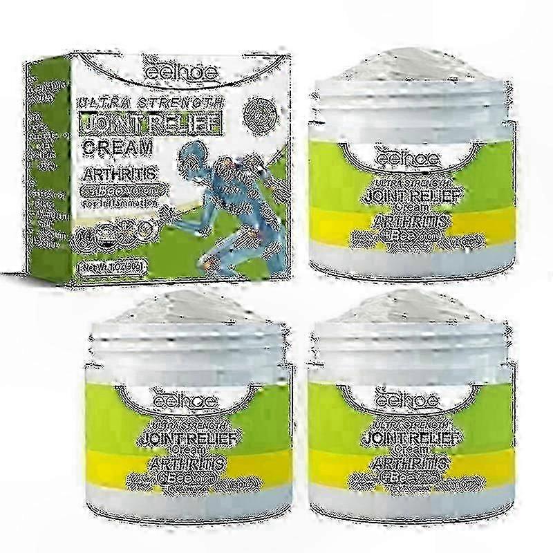 3pc Joint Relief Cream for Muscle Soreness and Leg Swelling Massage Support Lotion Non-Greasy Formula Easy Application Cooling Effect