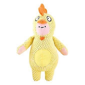 Giocattolo per cani a forma di anatra che squittisce, peluche a forma di cucciolo, giocattolo per digrignare i denti, comfort emotivo, morbido e dentale