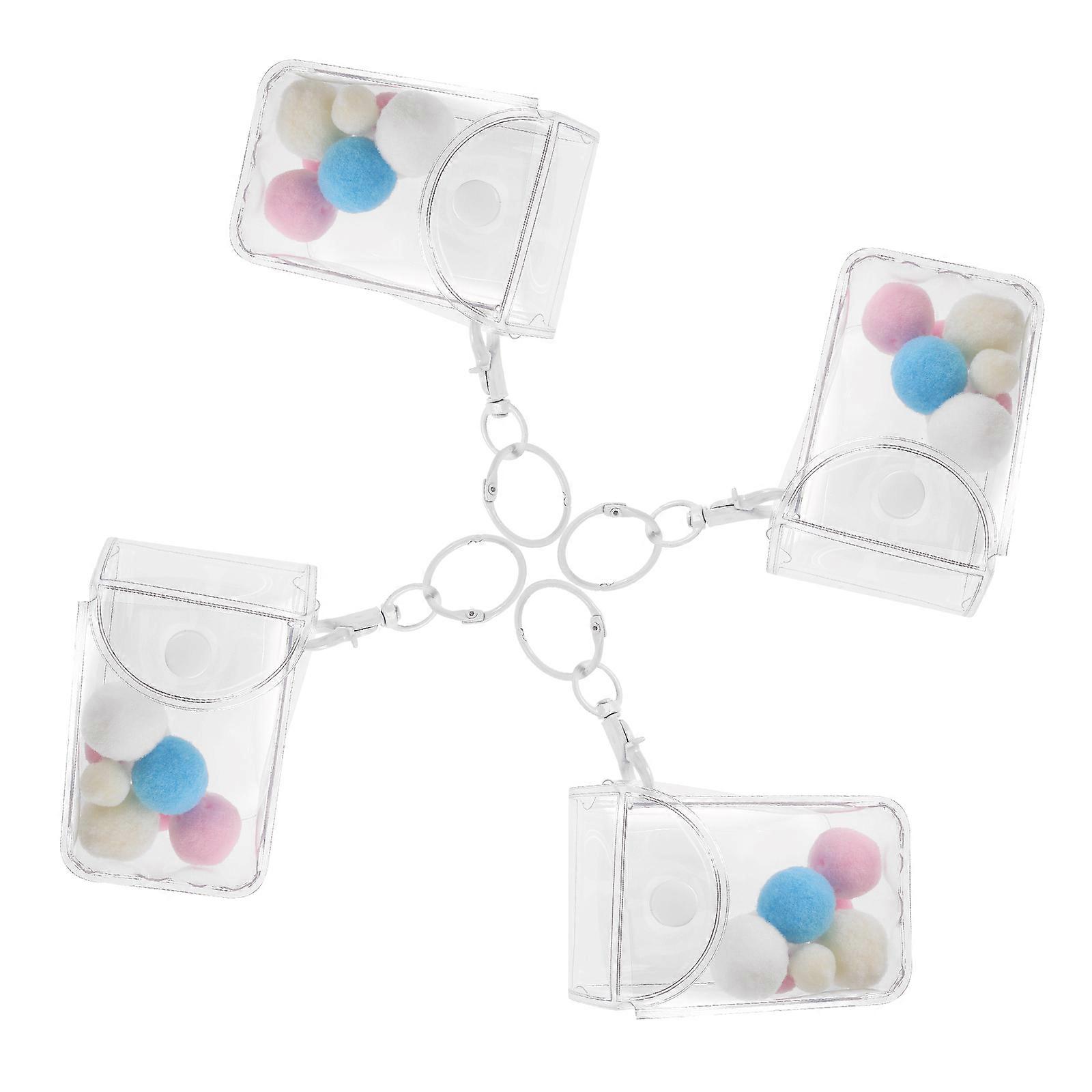 Transparent Clear Figure Display Bag for Storage 3Pcs PVC Carrying Case