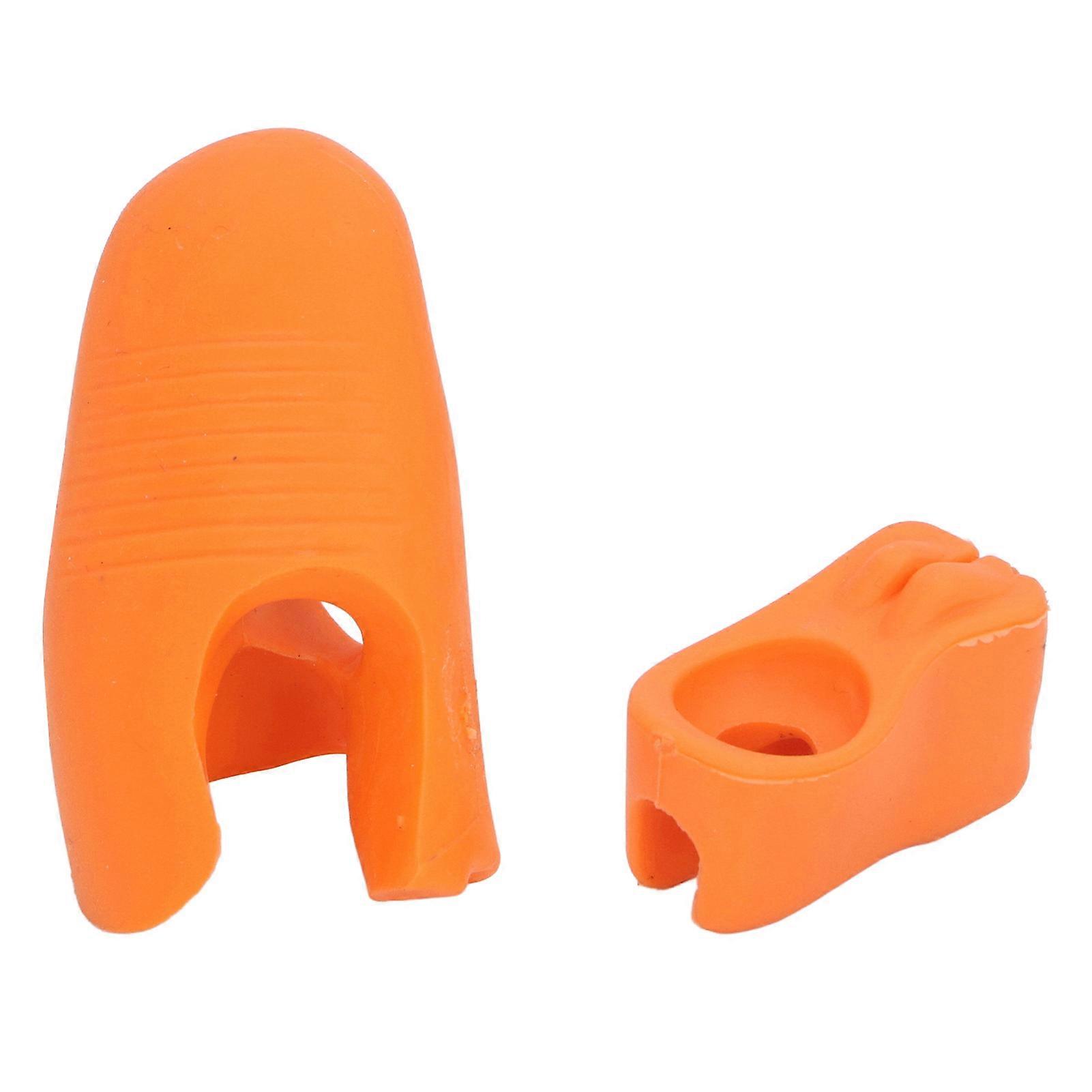 2 Pcs Violin Bow Grip Corrector Silicone Orange