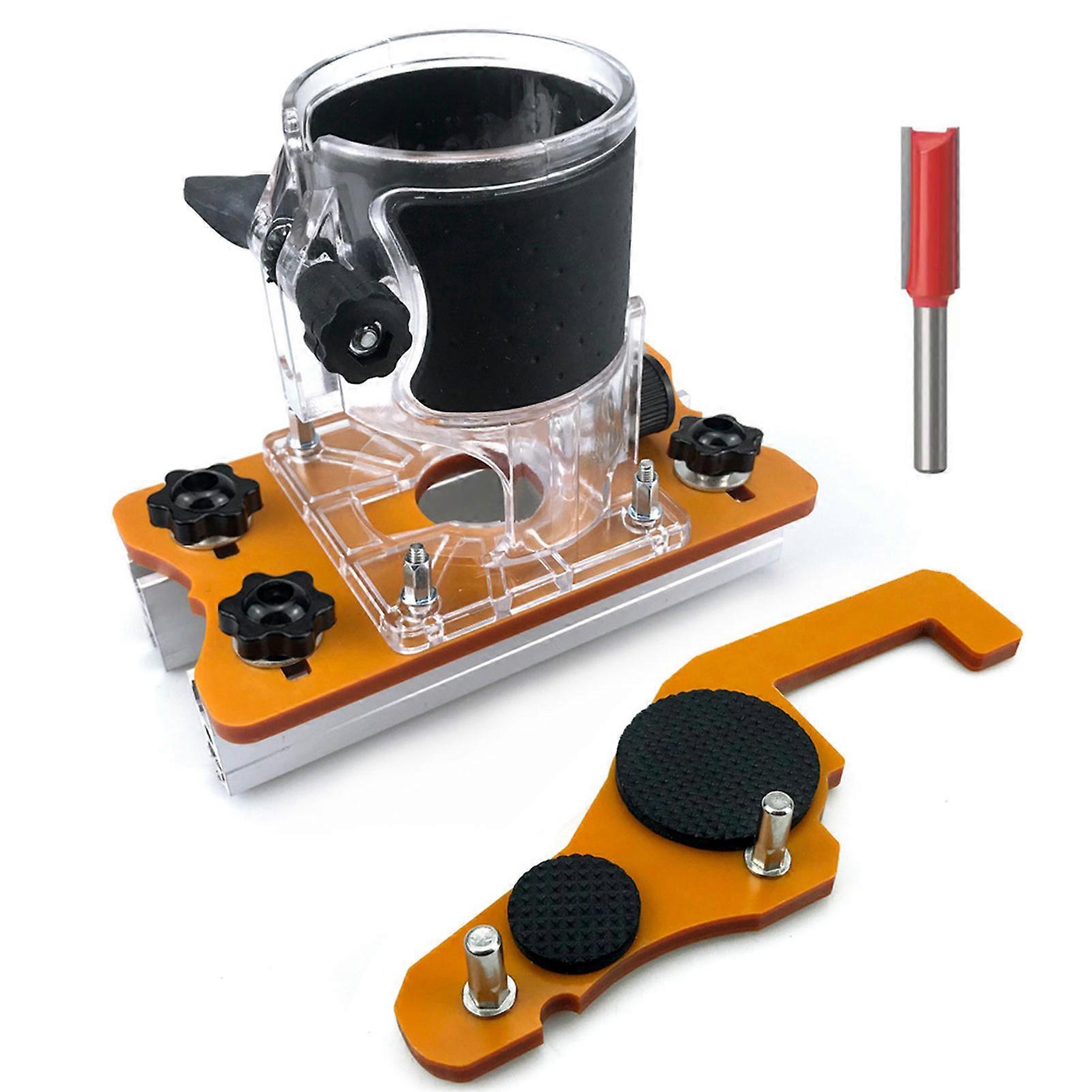 2 in 1 invisibles connector slotting jig Easy to operate, boosts woodworking efficiency. Professional Woodworking Studio