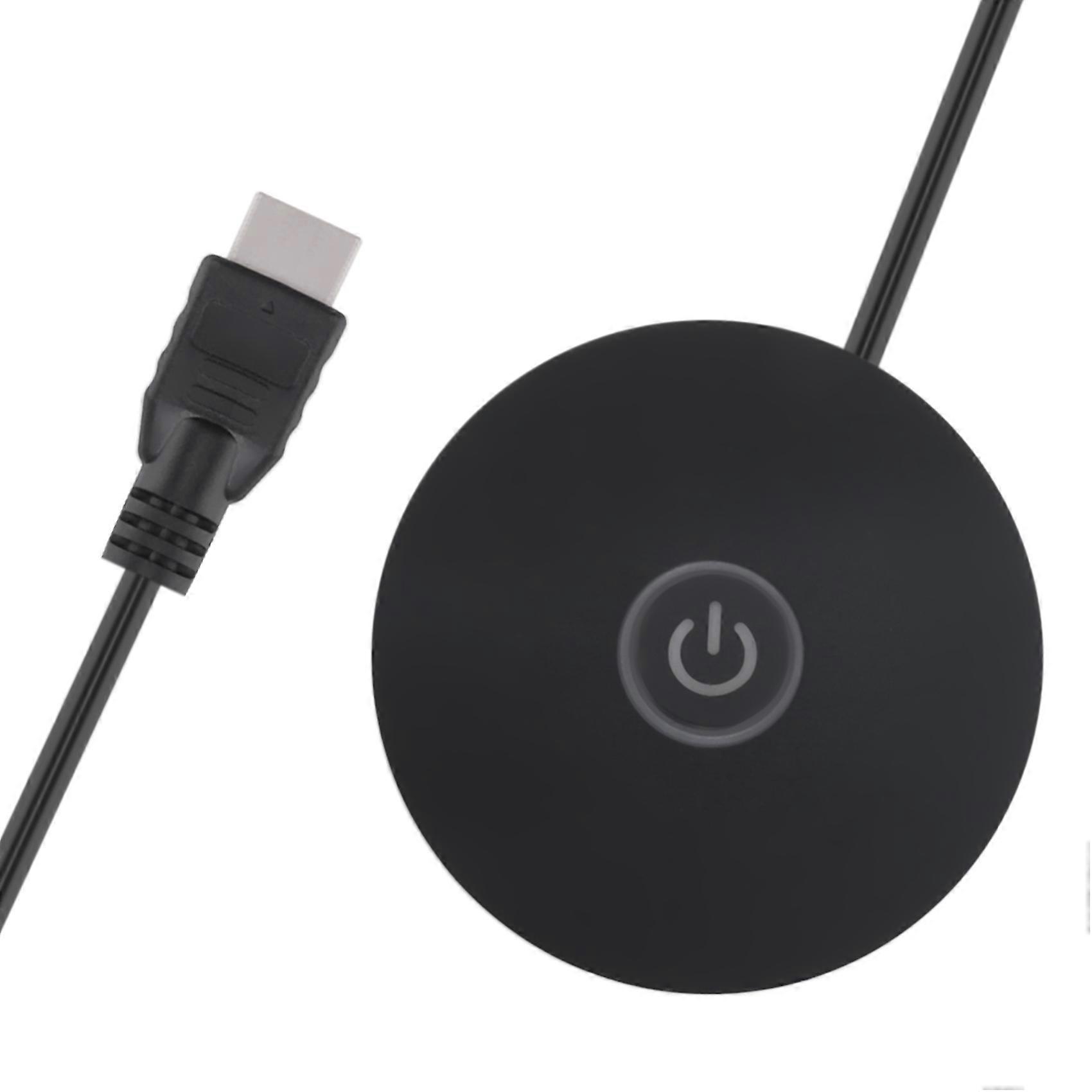 Computer Switch RGB Lighting Effect External Host Power Switch Button,Suitable for Internet Cafes,Homes,Offices (Black)