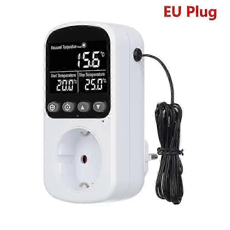 Digital Temperature Controller Eu Timer Socket Home Smart Thermostatic Switch With Sensors Time Control Heating Cooling