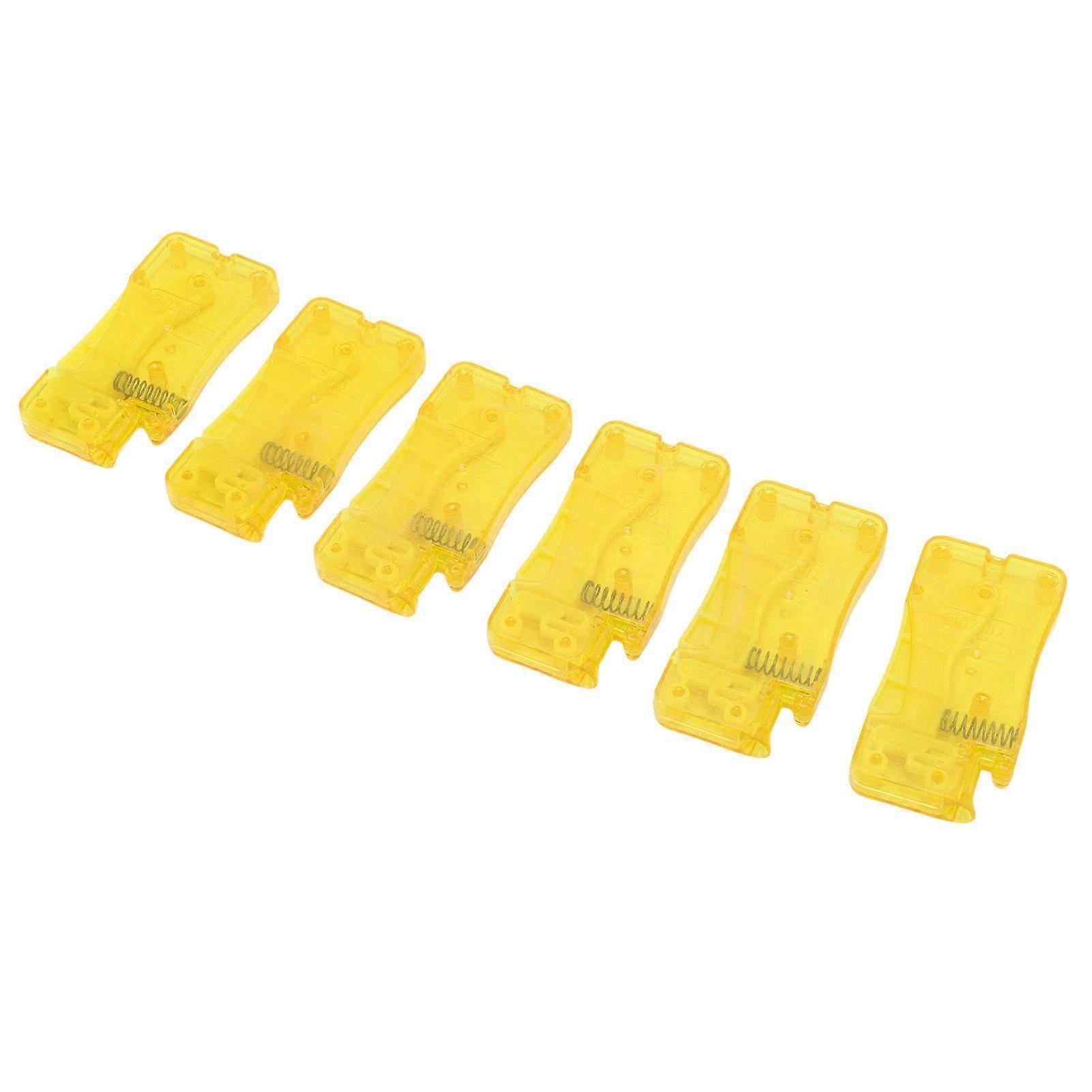 Automatic needle threader, yellow, 6 units, for crafts, funnel design, for seniors.