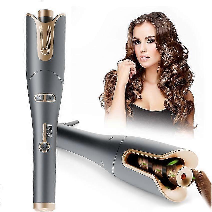 Automatic curling iron electric curling iron egg roll two-way styling silent, gray