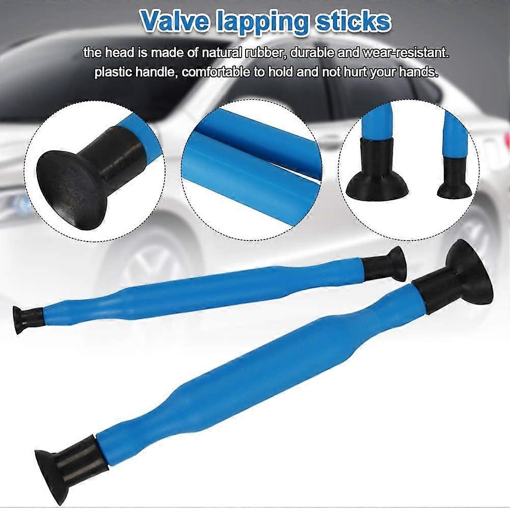 2pcs Double Ended Valve Lapping Tool Kit with Comfort Grip and Rubber Suction Cups for Engines