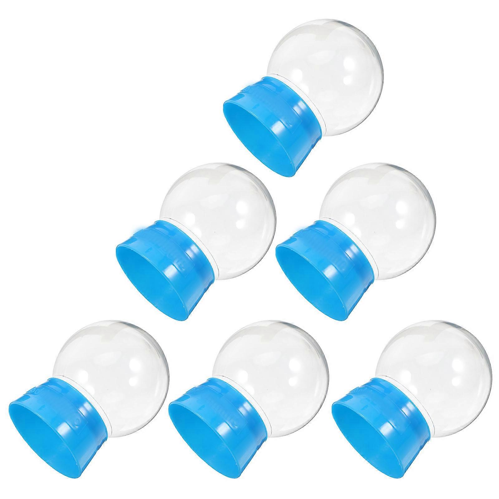 Snow Globe DIY Water Globe for Decor 6Pcs Plastic Fillable Display Balls Blue
