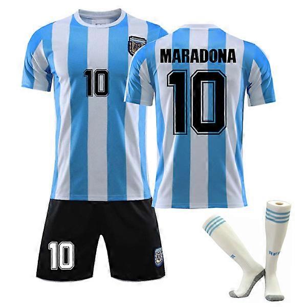 Ensemble de football pour la Coupe du Monde pour enfants/adultes en Argentine, Set W 1986-maradona l#