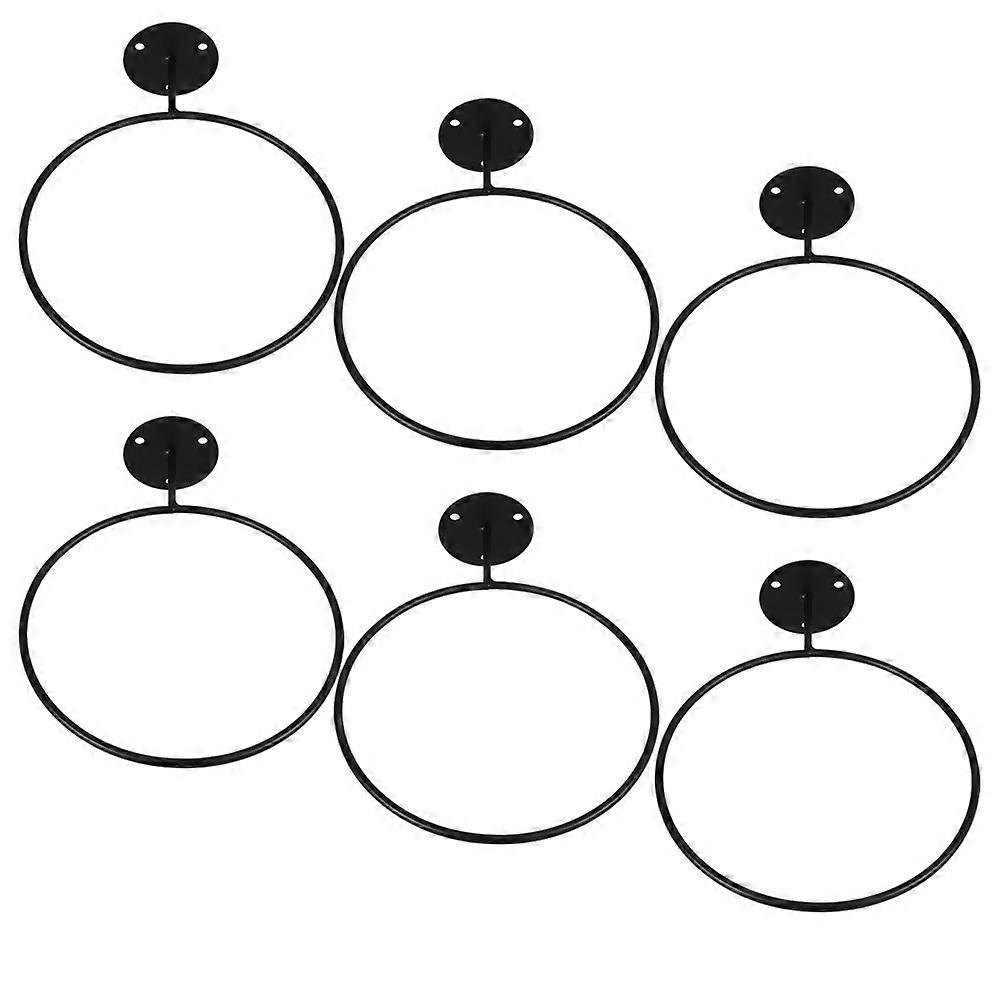 Wall Mounted Basketball Display Rack Ball Storage Holder 6Pcs Black